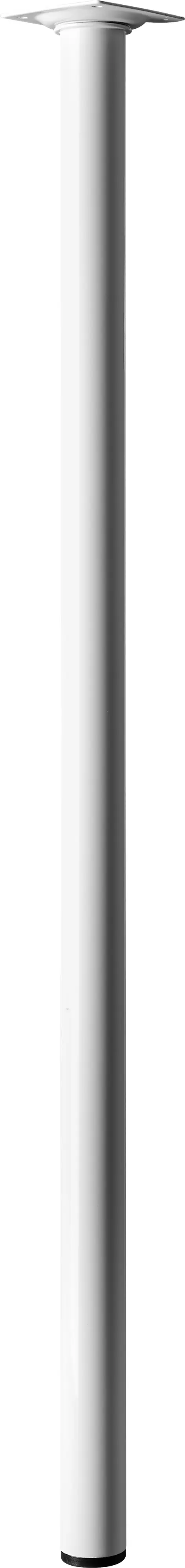 Hettich Tischbein 3,0 x 70 cm Stahl weiß - 1 Stück