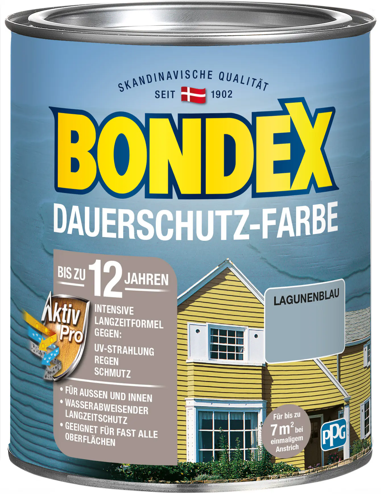 Bondex Dauerschutz-Holzfarbe 750 ml lagunenblau