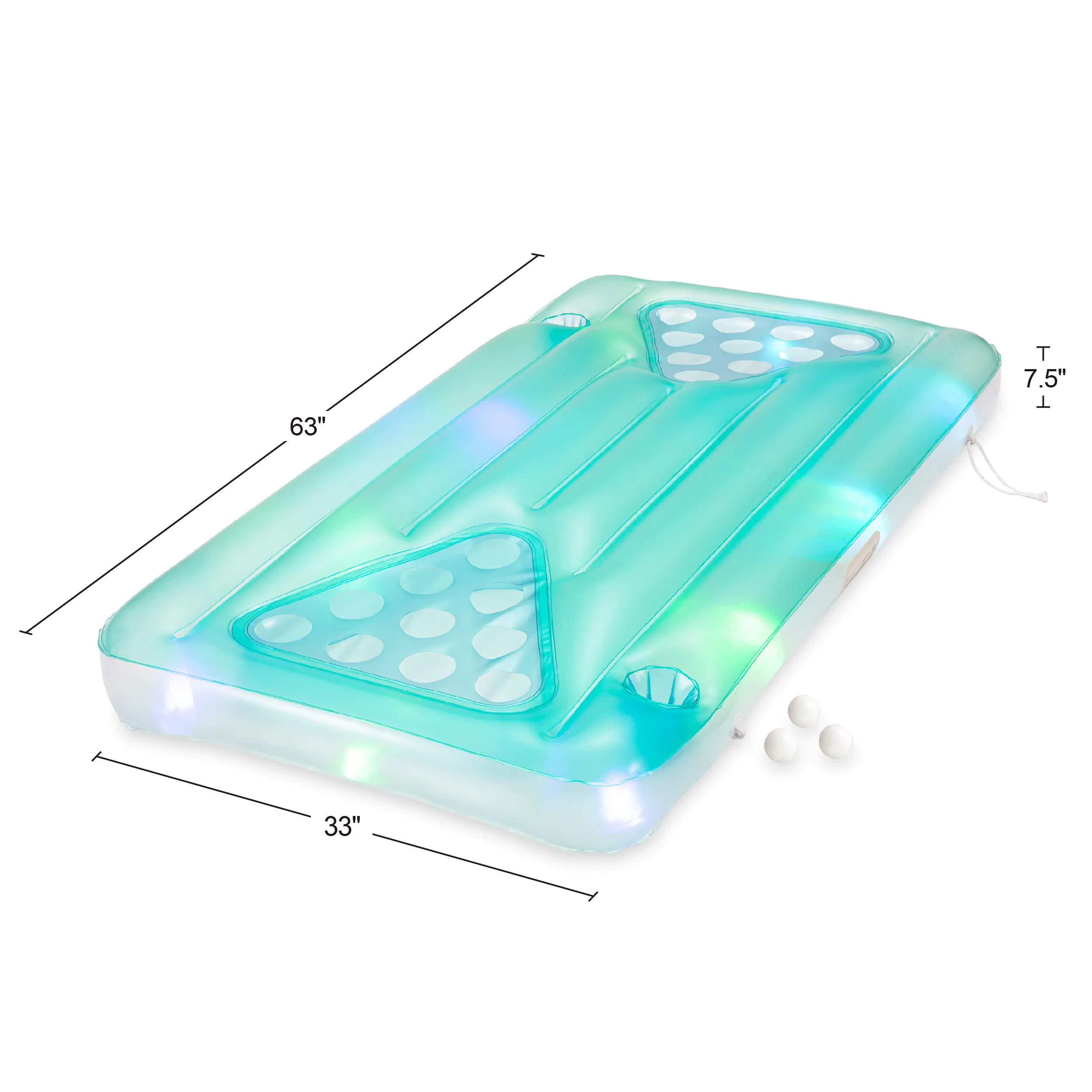 Funsicle Aqua Pong Glow 160x84x19 cm 