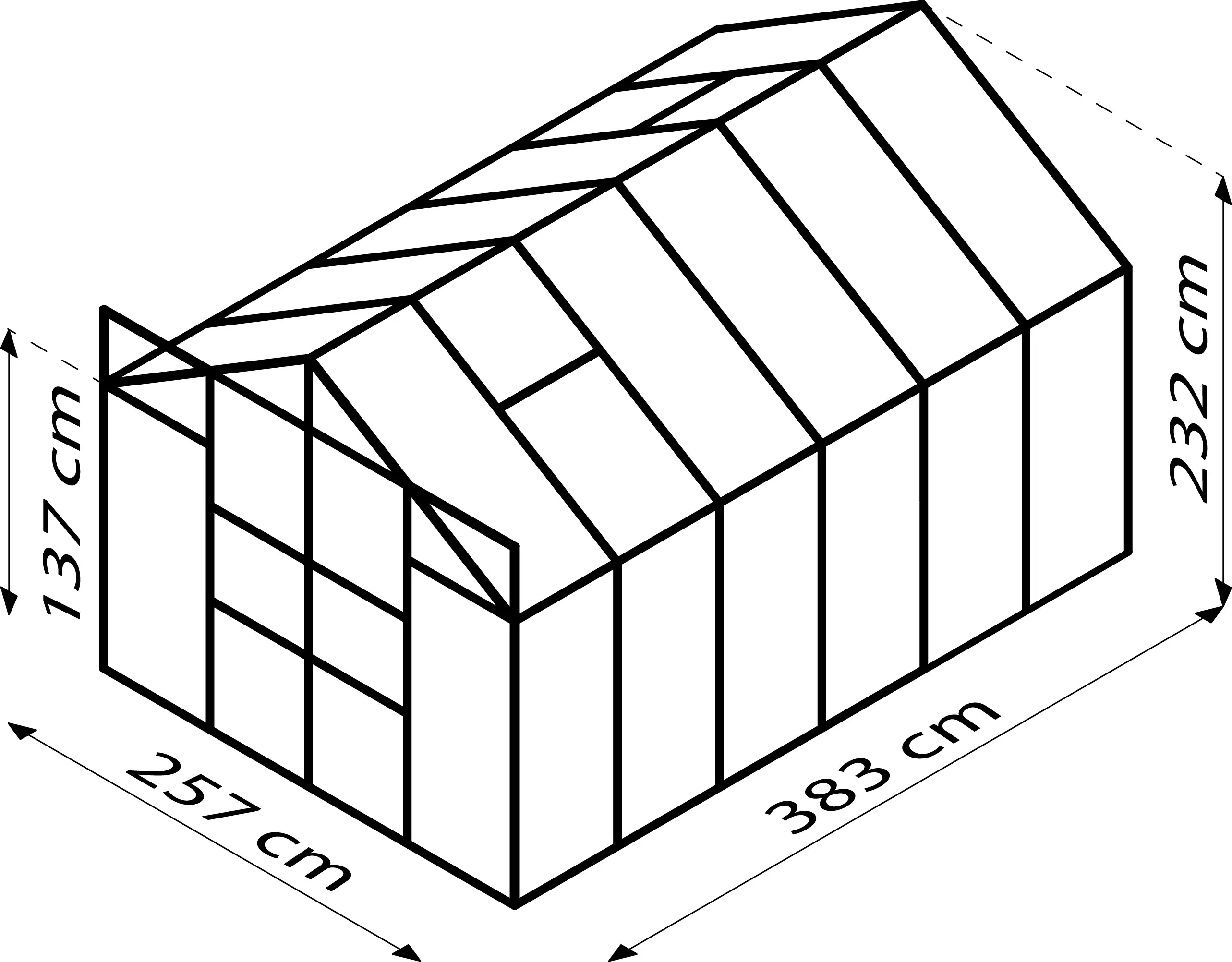 Vitavia Gewächshaus Mars 9900 254 x 379 cm 3 mm ESG