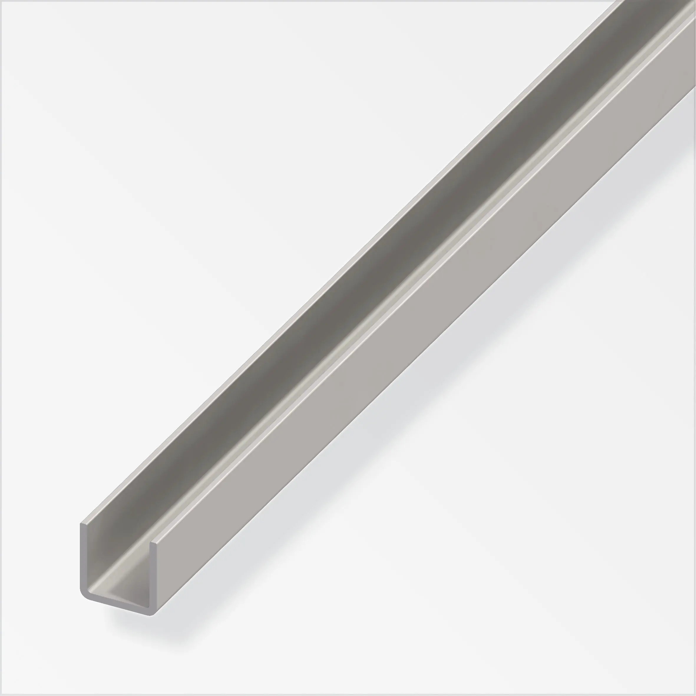 alfer U-Profil 1 m, 20 x 20 x 1.5 mm Stahl roh natur
