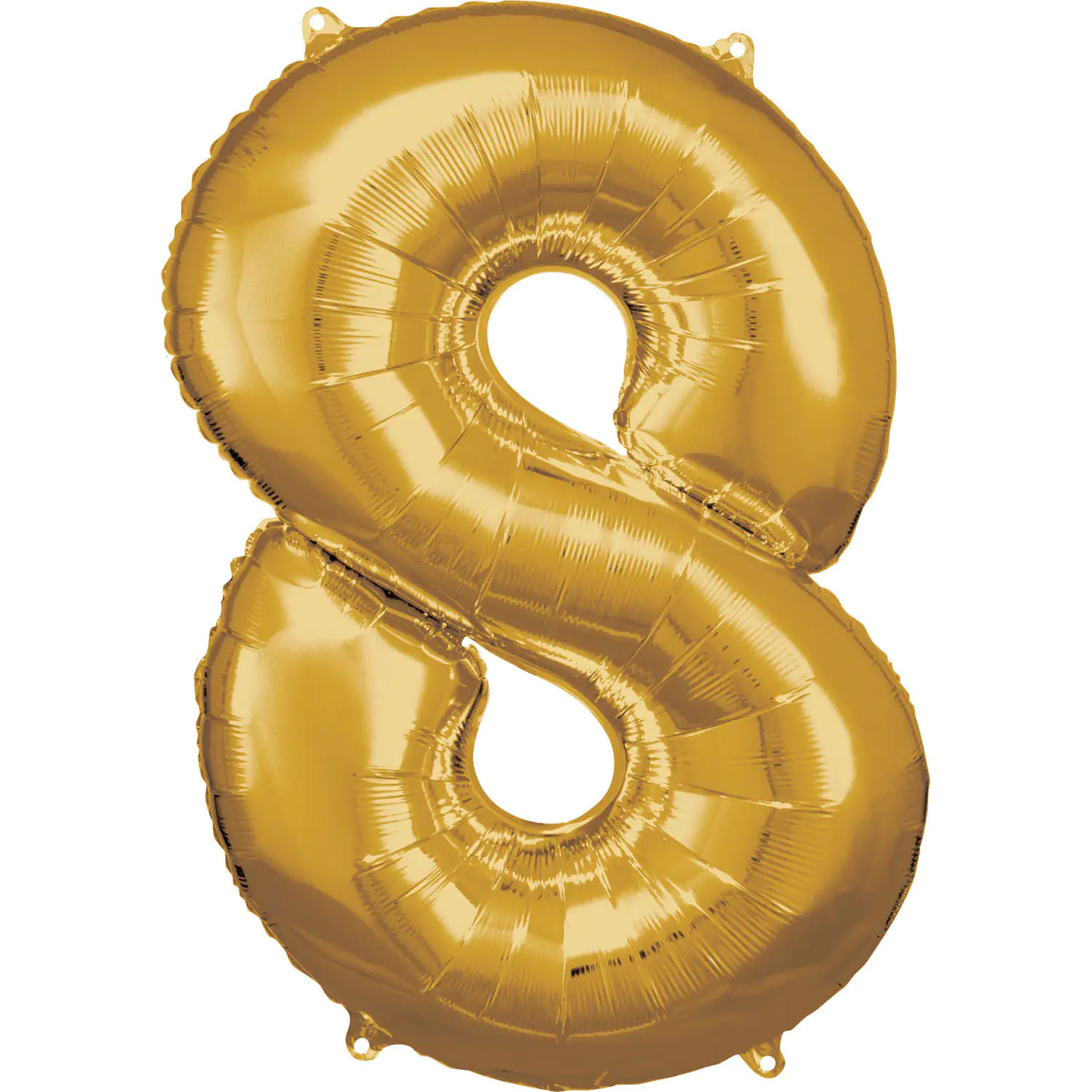 Folienballon Zahl 8 gold 57 cm x 86 cm