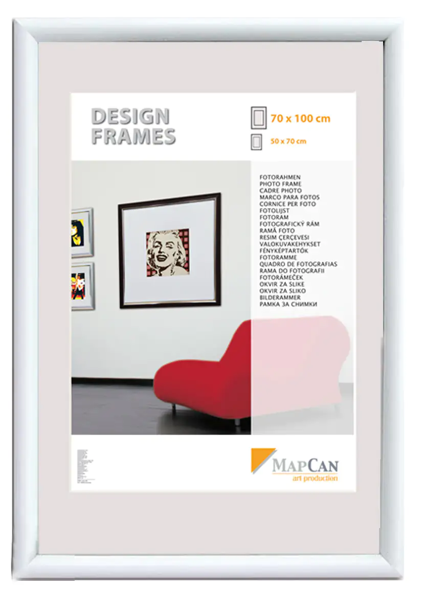 Kunststoff Bilderrahmen Design Frames weiß, 10,5 x 15 cm