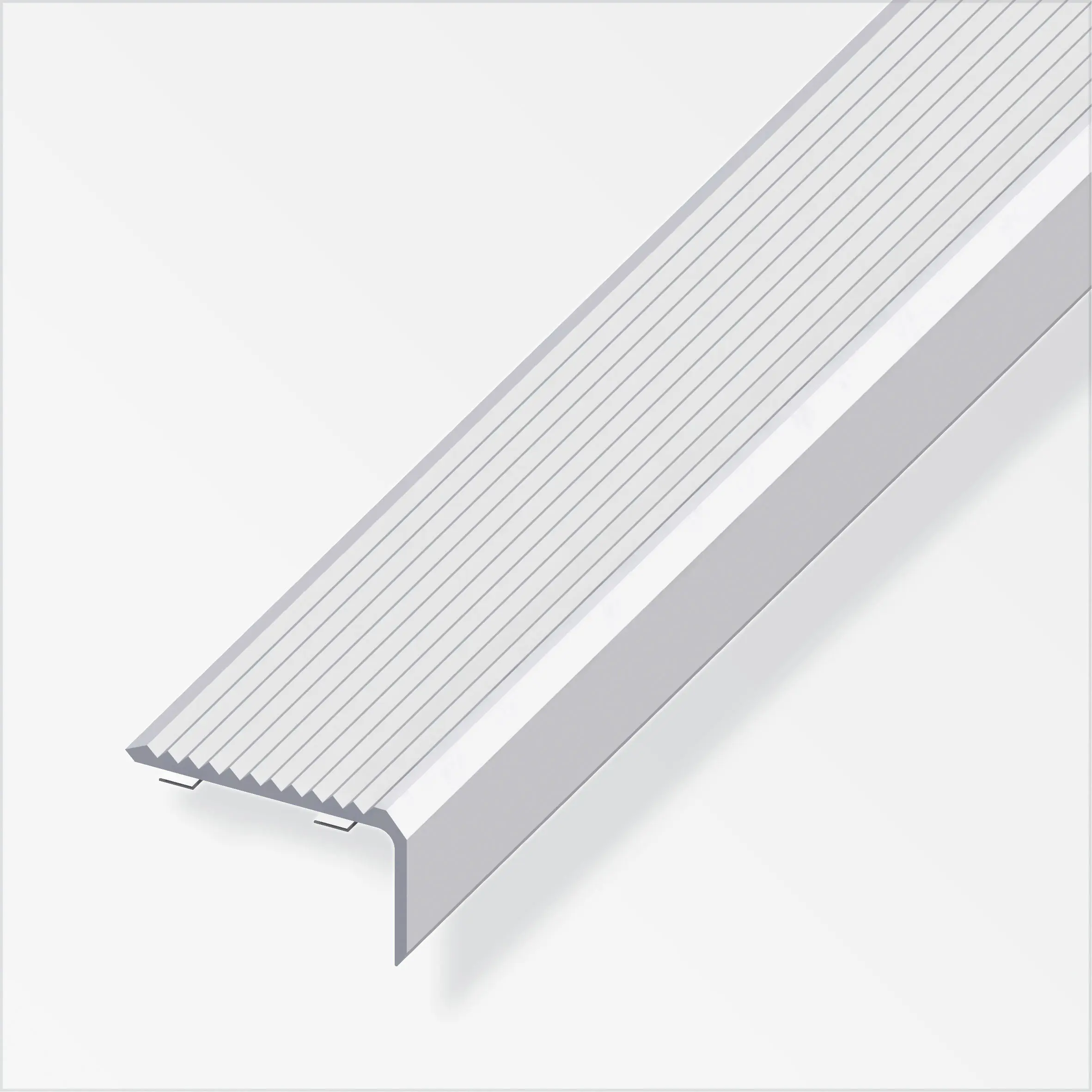 alfer Treppenprofil 1 m, 41 x 23 mm Aluminium eloxiert silber