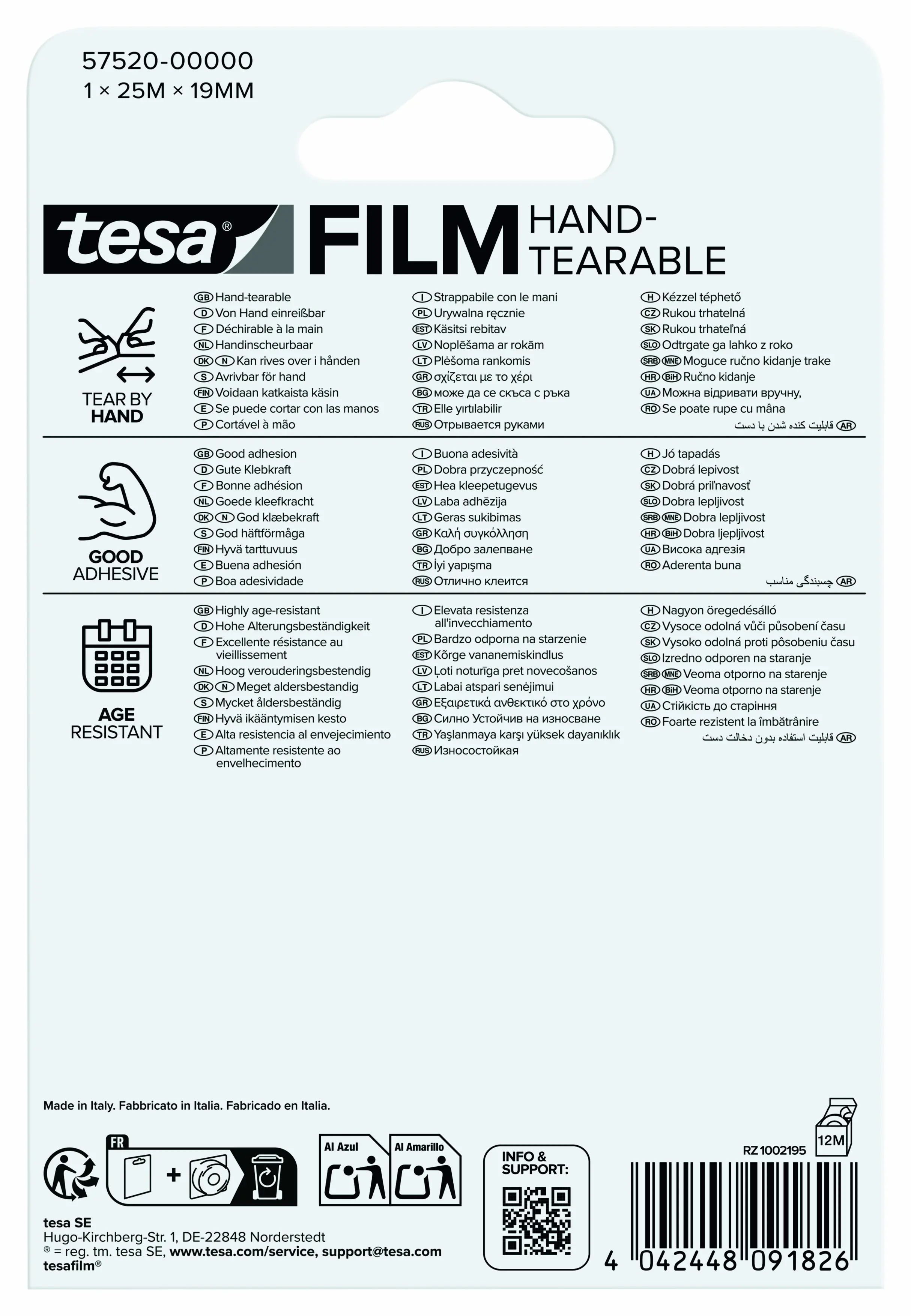 tesa Klebefilm 25 m x 19 mm, transparent