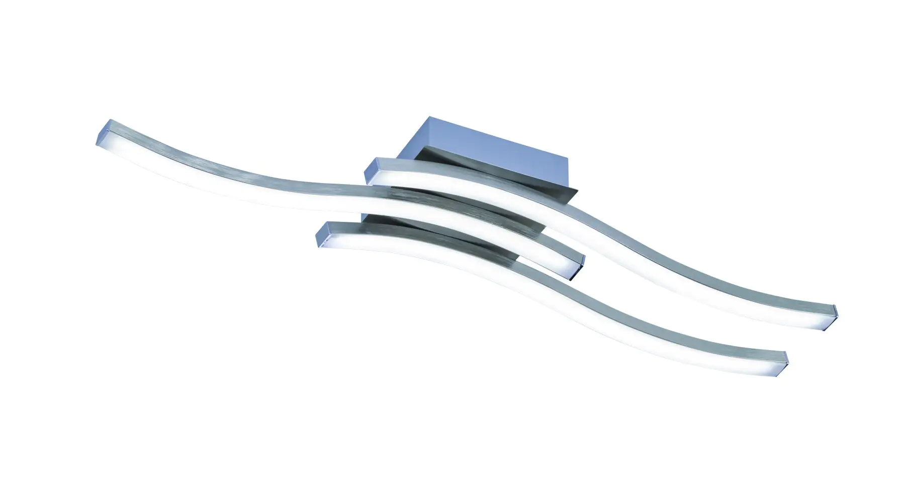 Reality Leuchten LED Deckenleuchte Route 3-flg., nickel matt