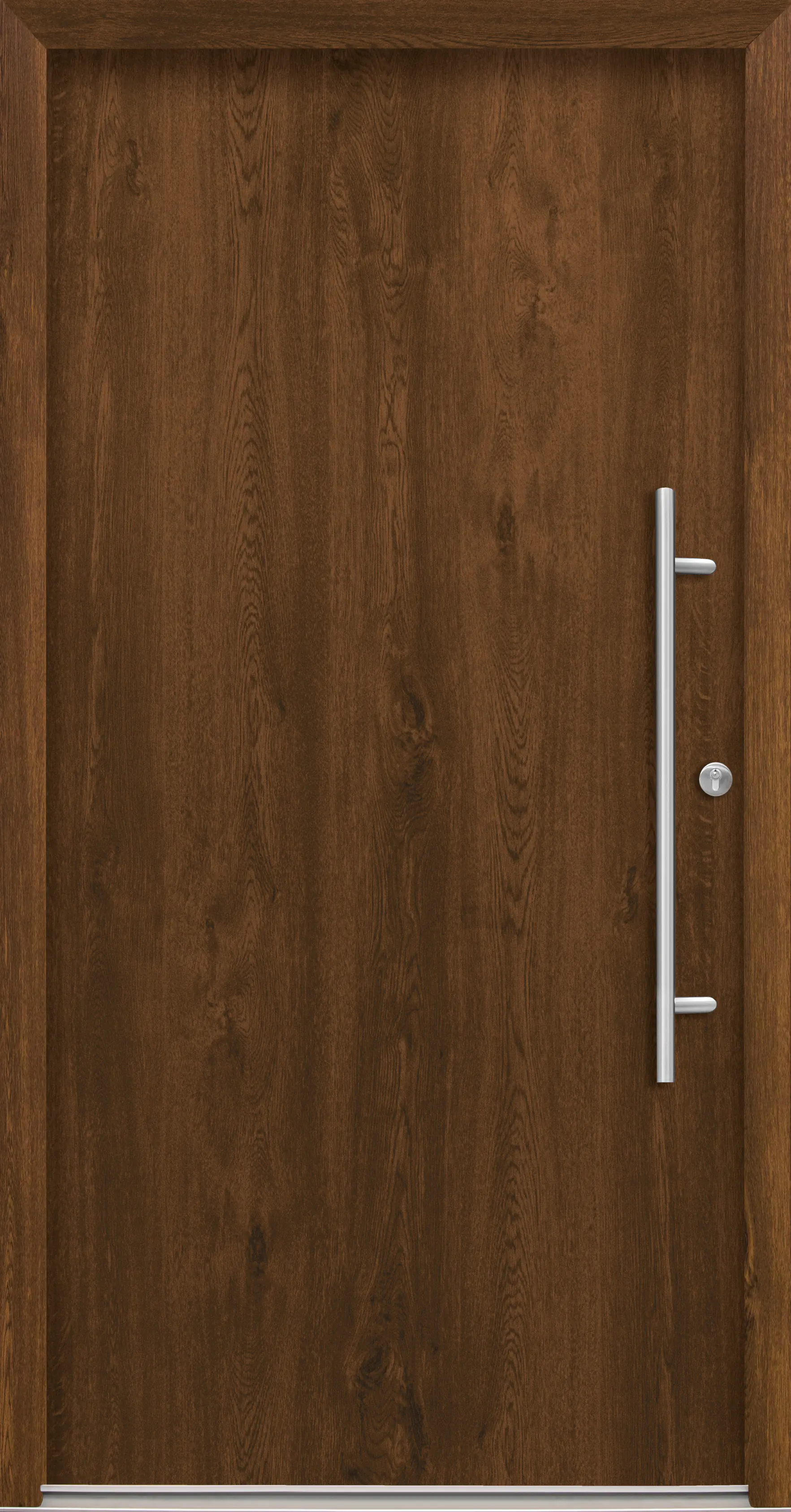 Splendoor Haustür Passivedoor Premium B05 Nussbaum DIN Rechts 100 x 210 cm
