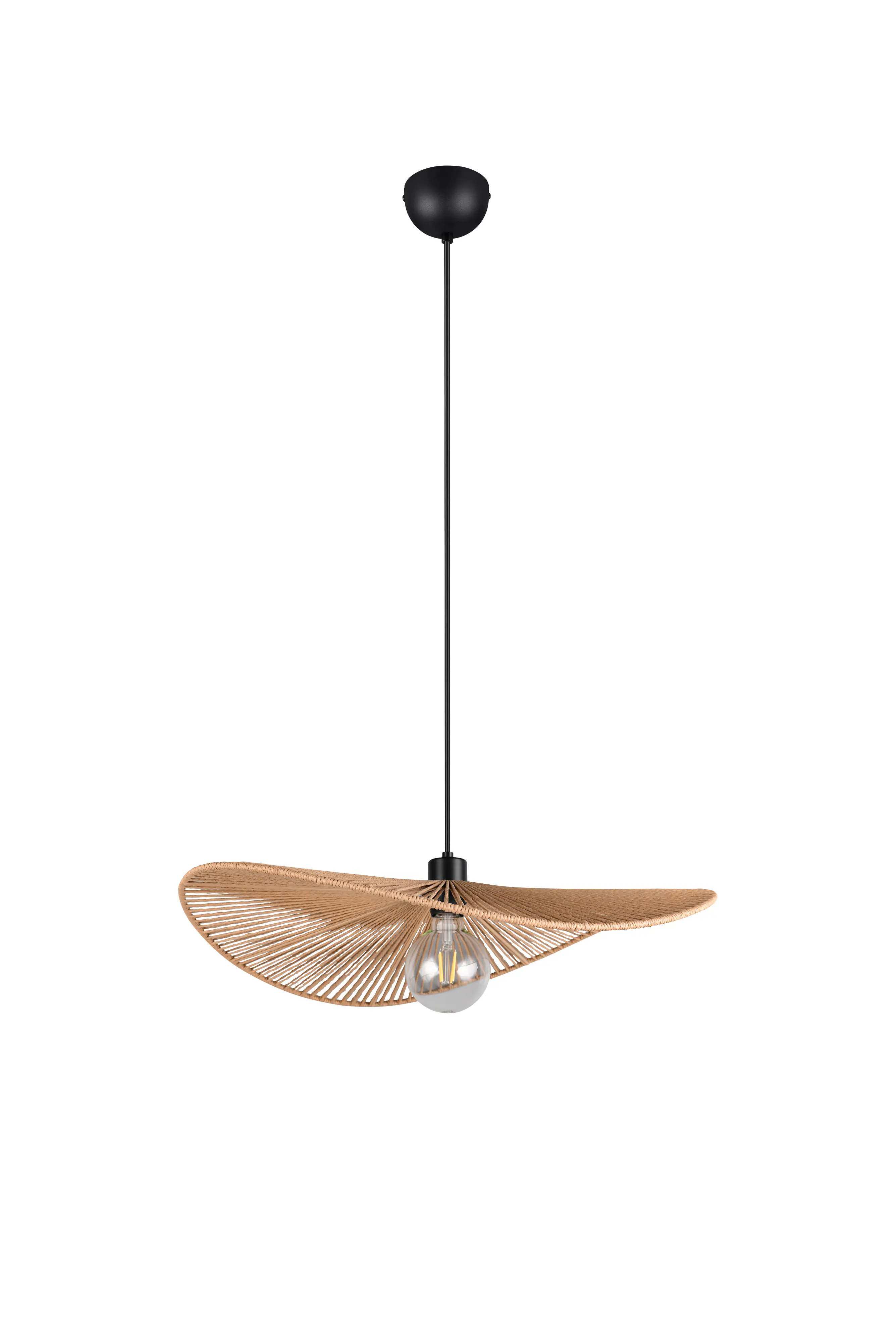 Trio Pendelleuchte Laurine Ø 58 cm schwarz matt