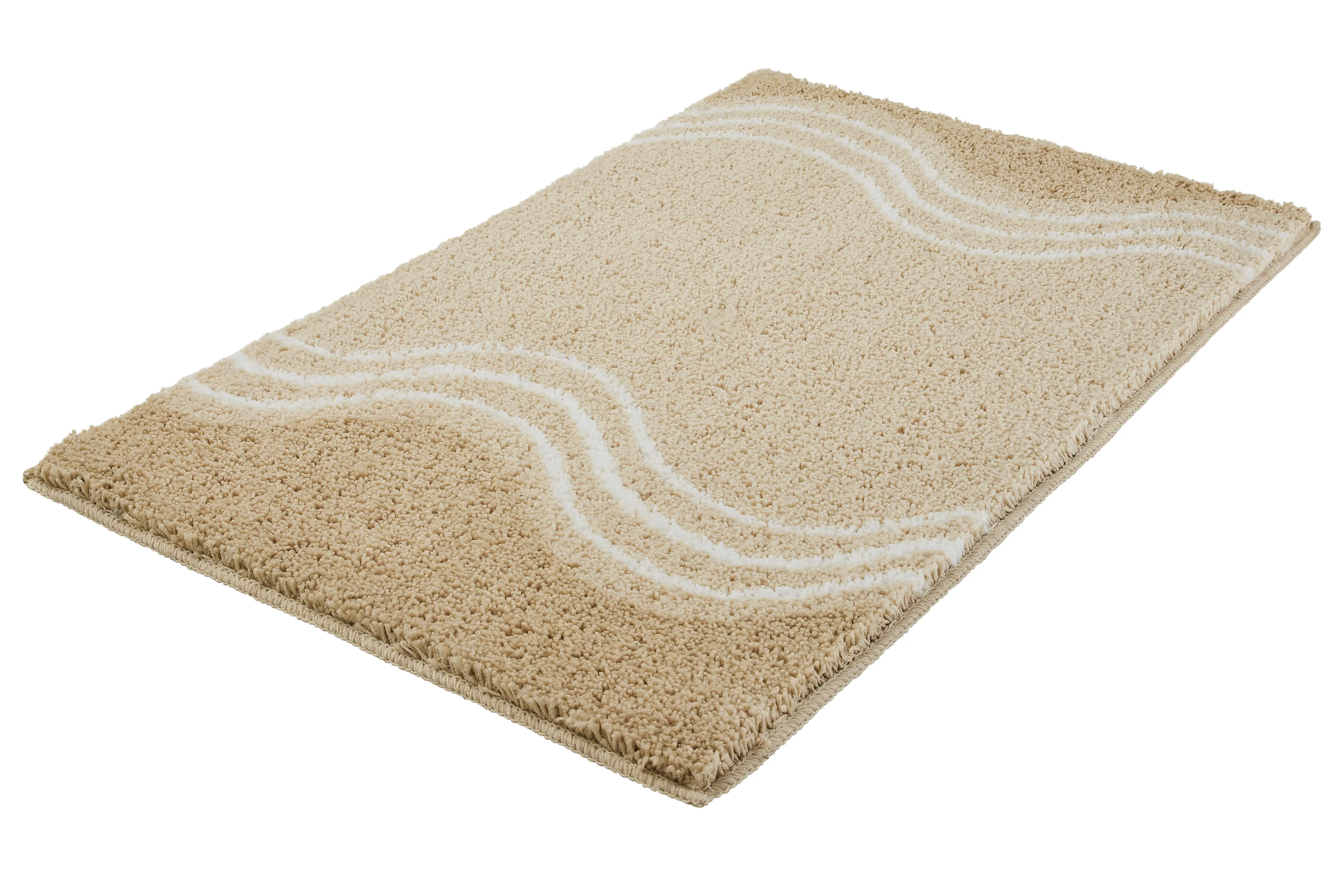 Kleine Wolke Badteppich Fish sandbeige 65 x 115 cm