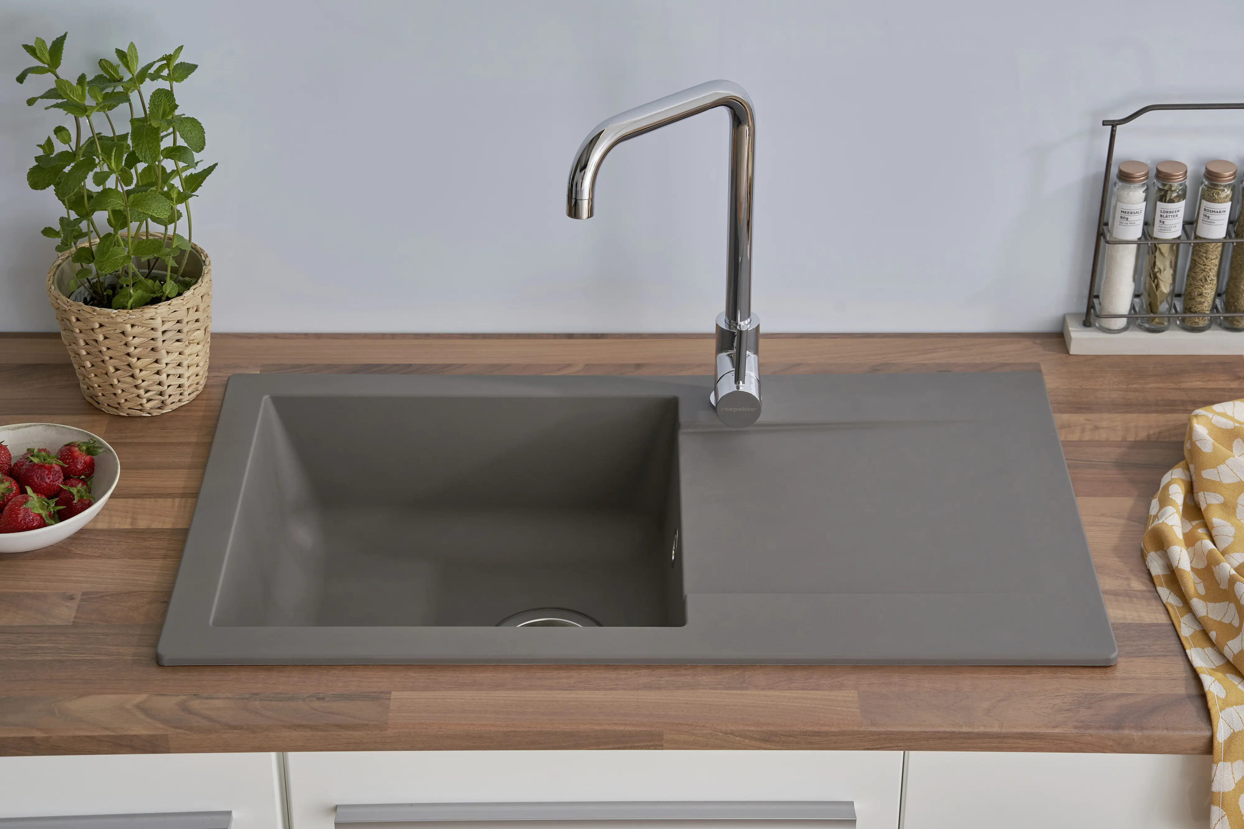 respekta Mineralite Einbauspüle DENVER78X44G
