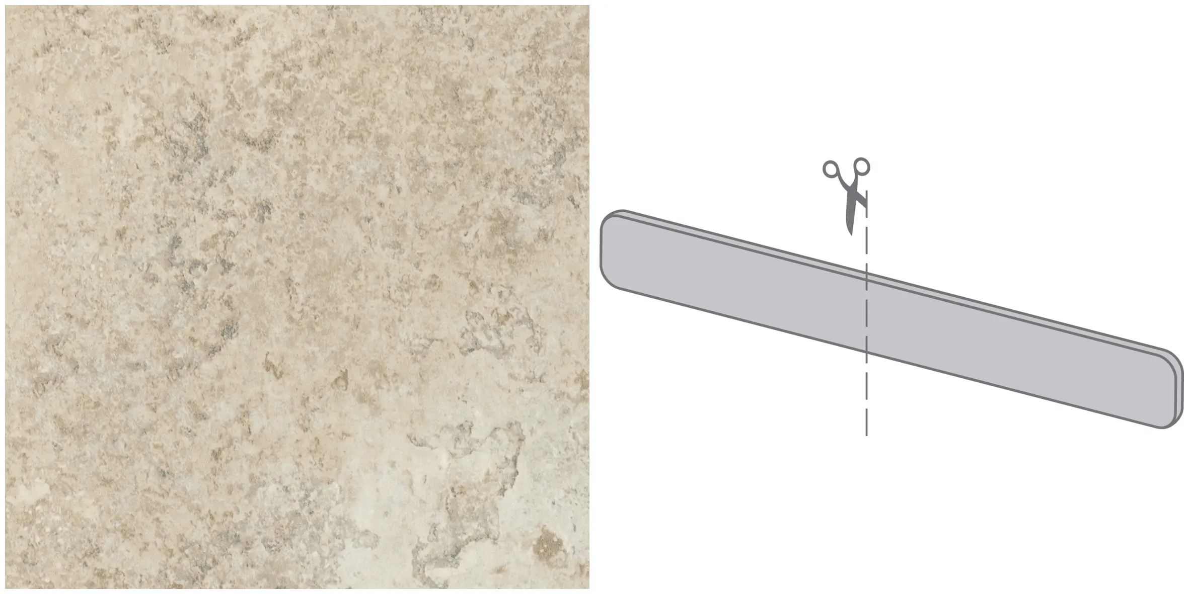 Getalit Abschlusskappe Fensterbank Inform 40,5 x 2,6 cm jurakalk/beige