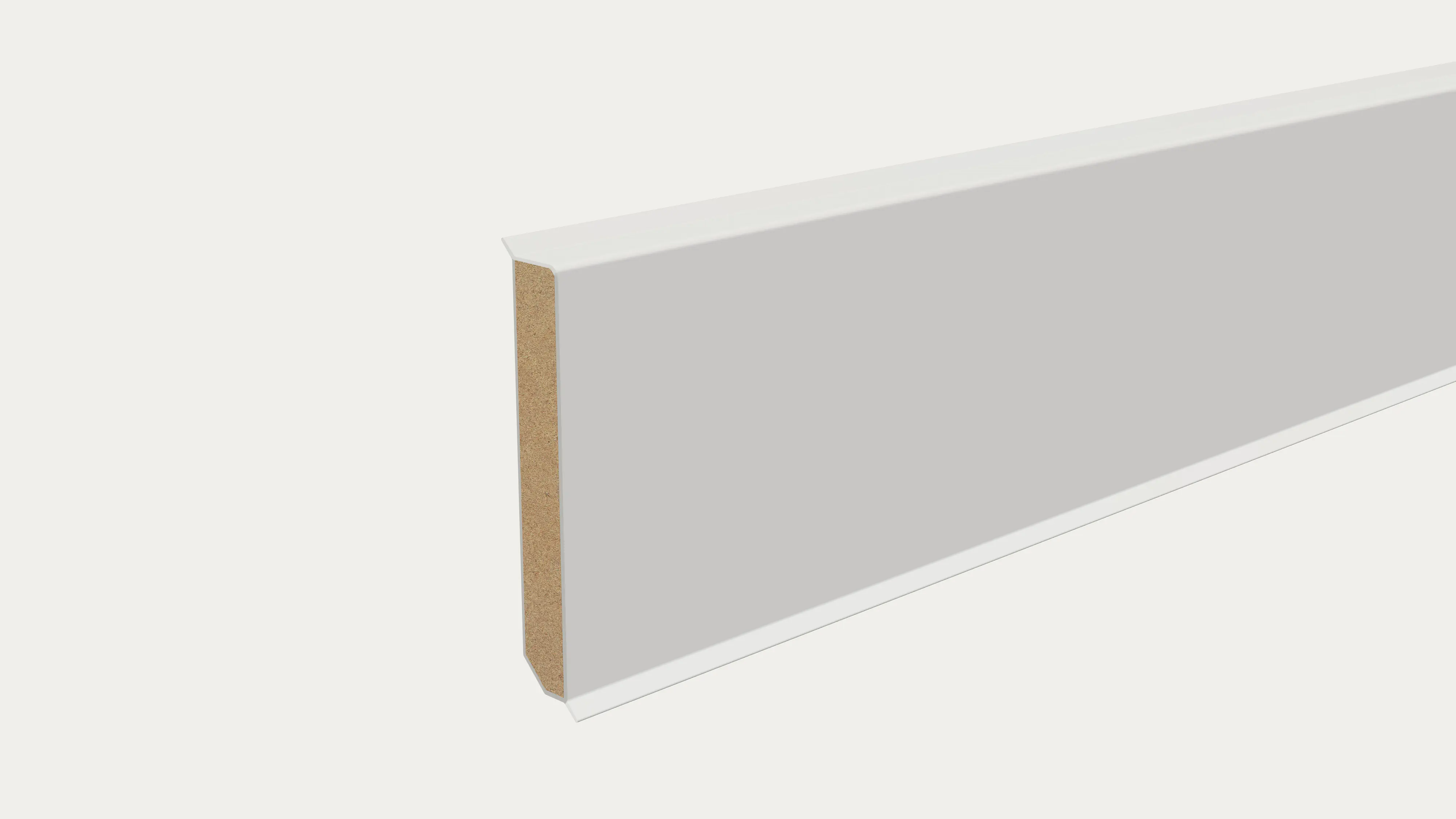 Neuhofer Fußleiste MDF 240 cm x 80 x 13 mm weiß 