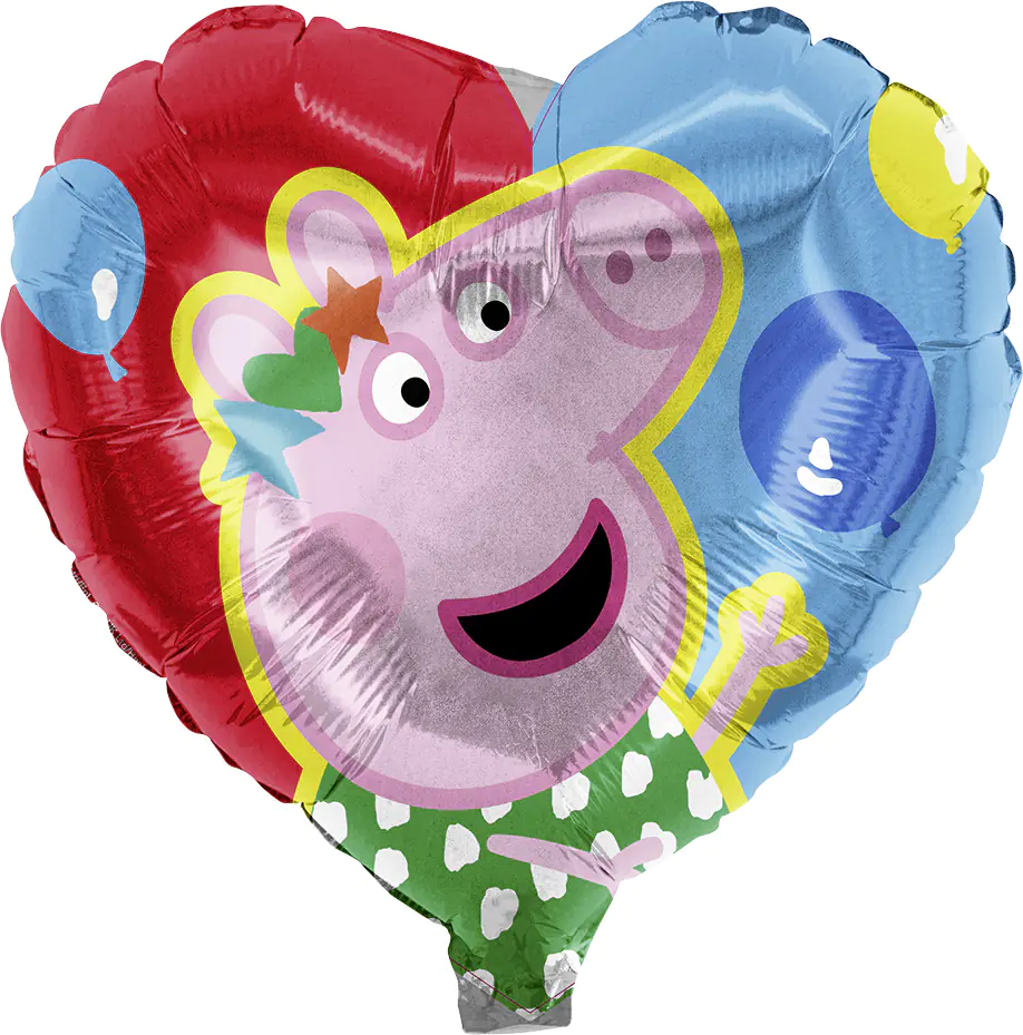 Folienballon Peppa Pig Herz 45 cm