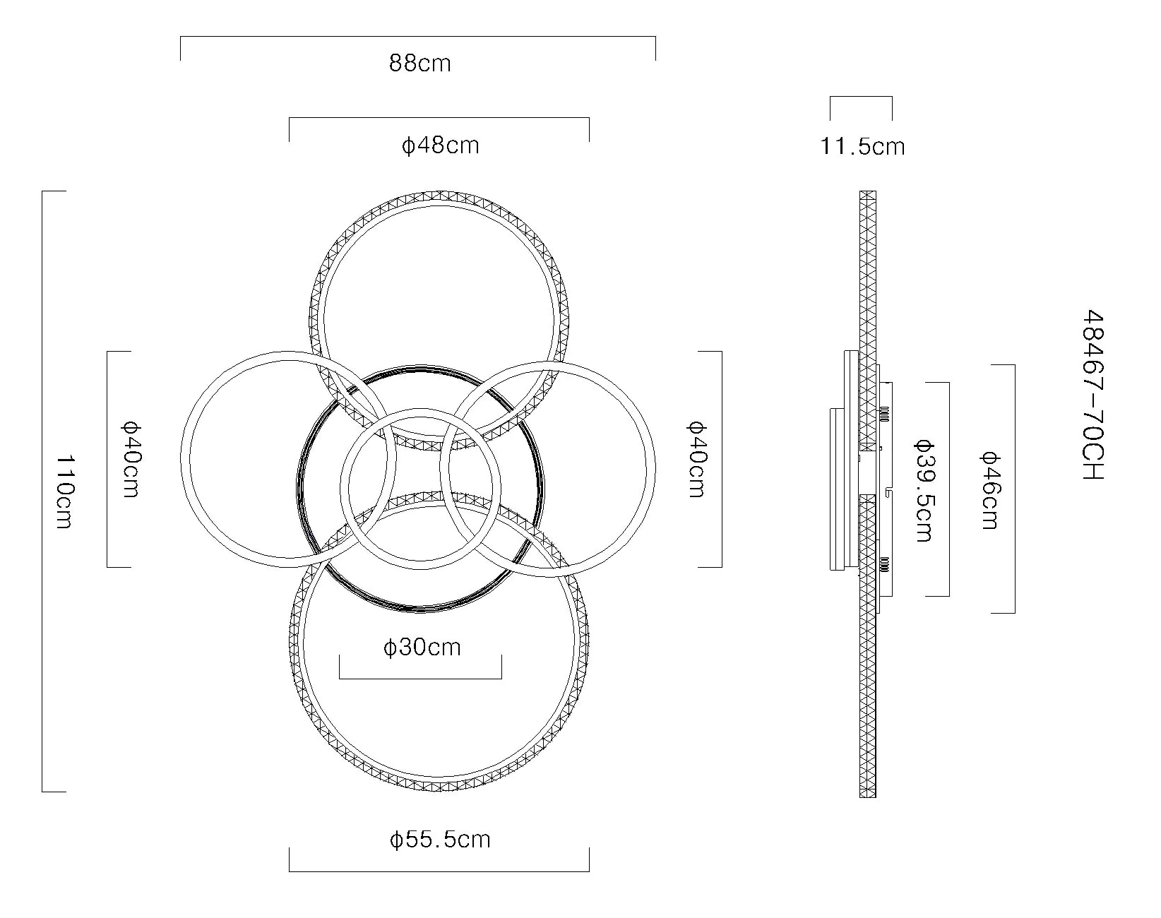Globo LED Deckenleuchte Lorelei champagnerfarben