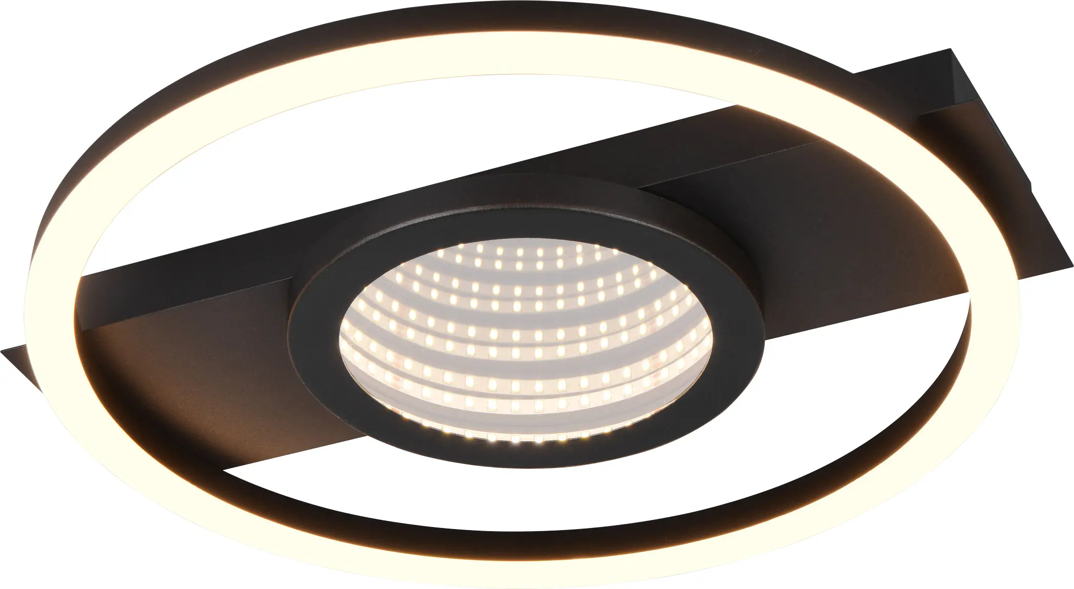 Trio LED Deckenleuchte Wheeler 16 W schwarz matt