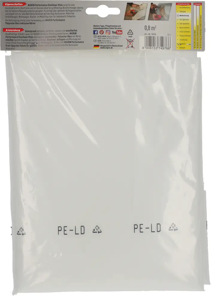 Nigrin Glasfaser-Vlies 0,8m²