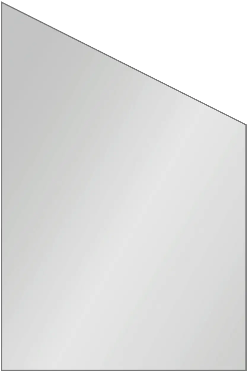 Ambiente Glaszaun Dekor 84 schräg 120 x 180/120 cm gehärtetes 8 mm Glas