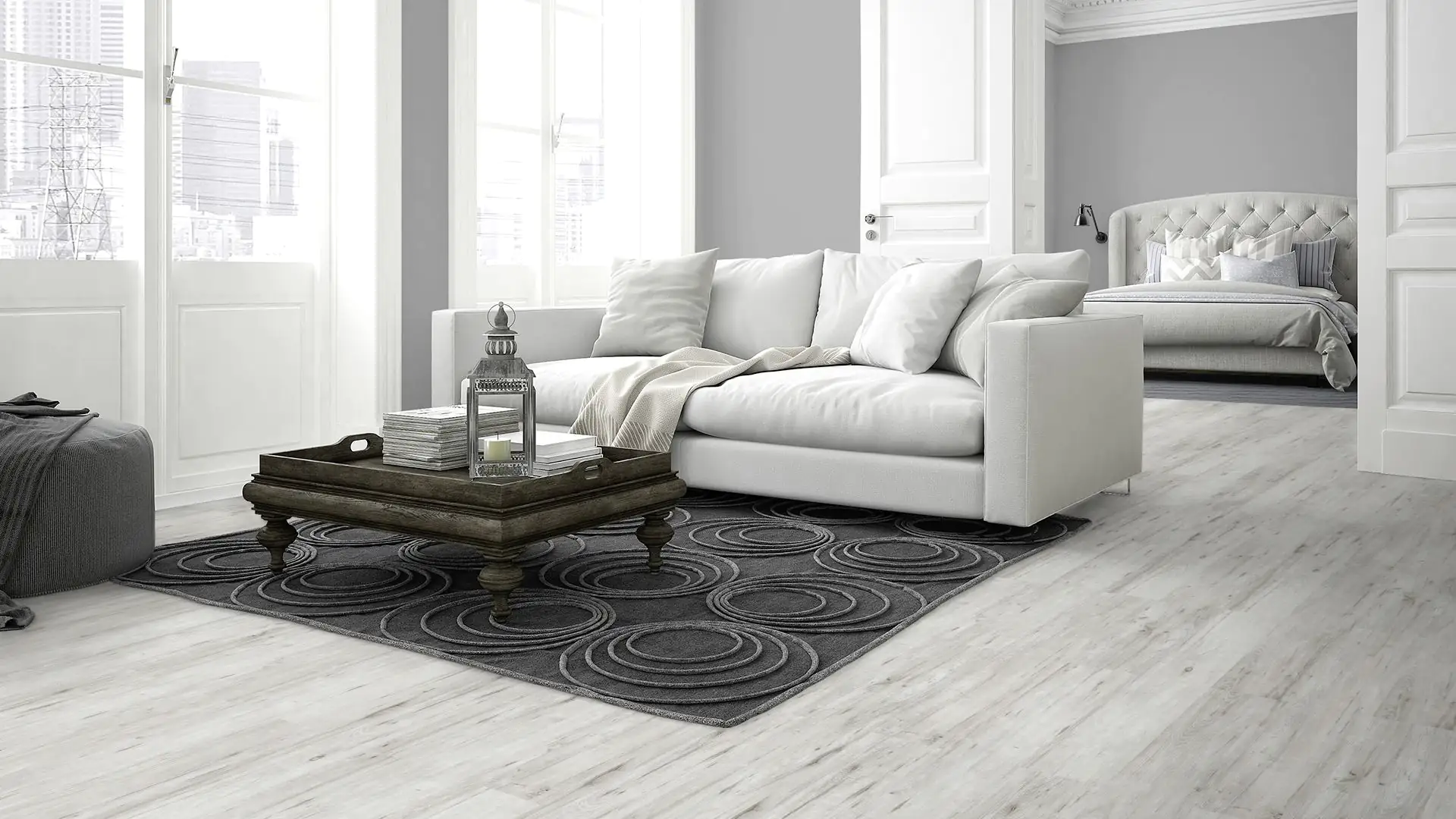 Classen Laminat 7 mm 4V 128,6 x 19,4 cm 7 mm Eiche grau rustikal