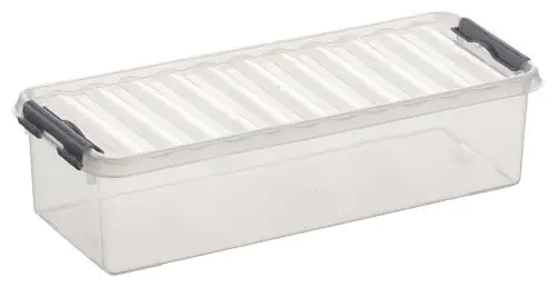 Sunware Aufbewahrungsbox Q-Line mit Deckel 38,5 x 14,1 cm 3,5 L transparent