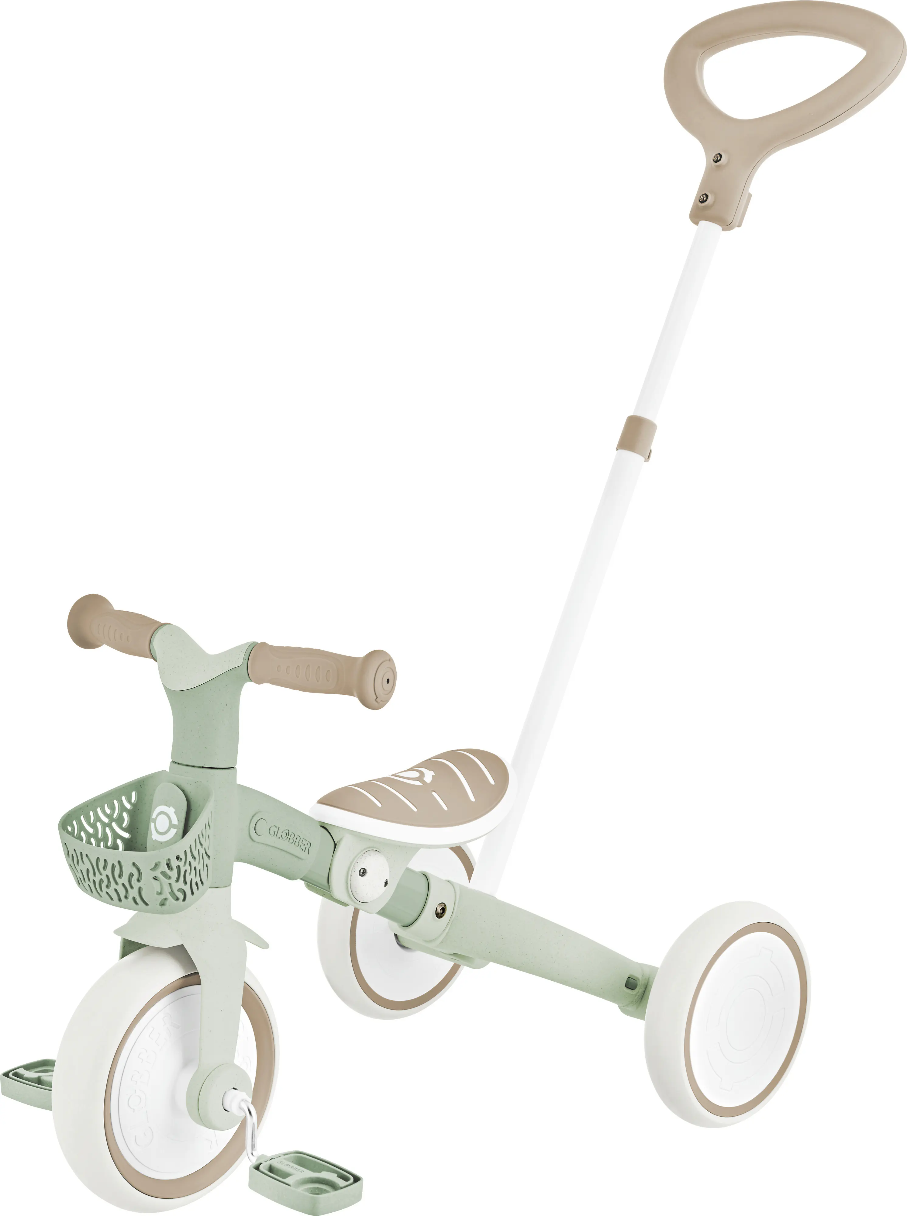 Globber Dreirad für Kinder Learning Trike 3-in-1 Plus Eco taupe