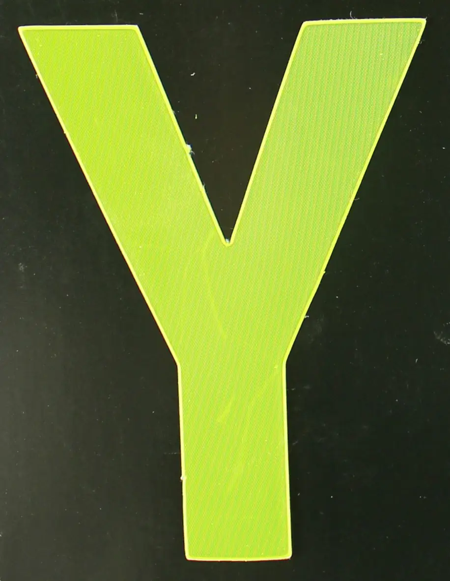 Conacord Reflektierender Klebebuchstabe "Y" gelb 80 mm