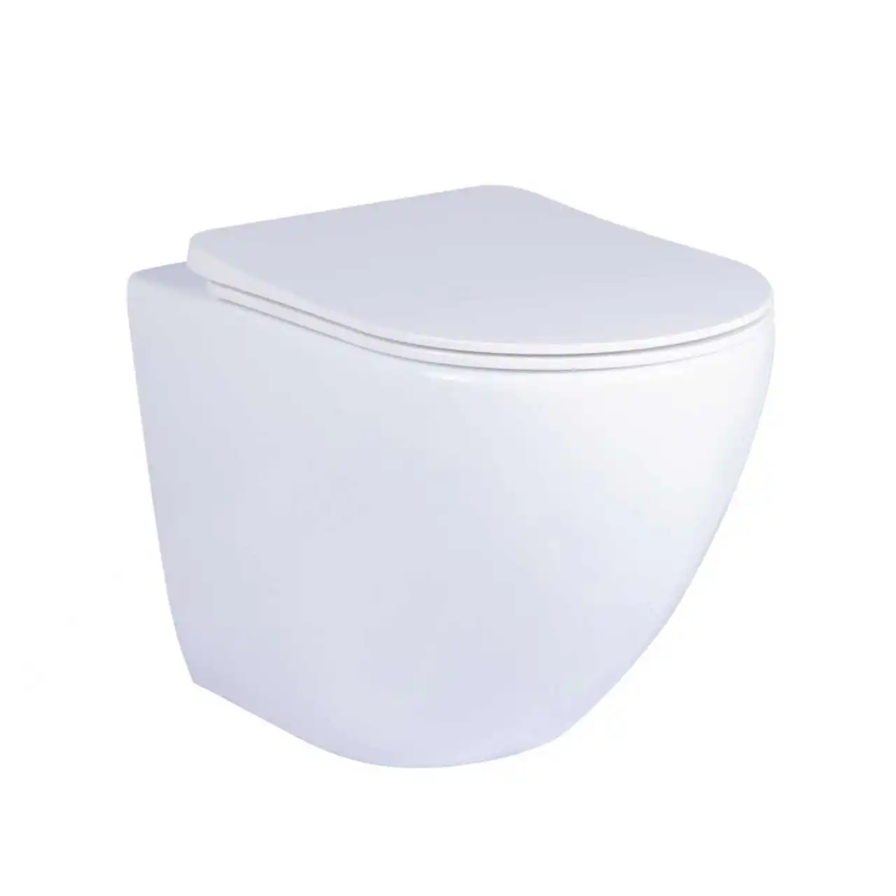 Primaster Wand WC spülrandlos Iota new Tiefspüler weiß inkl. WC-Sitz