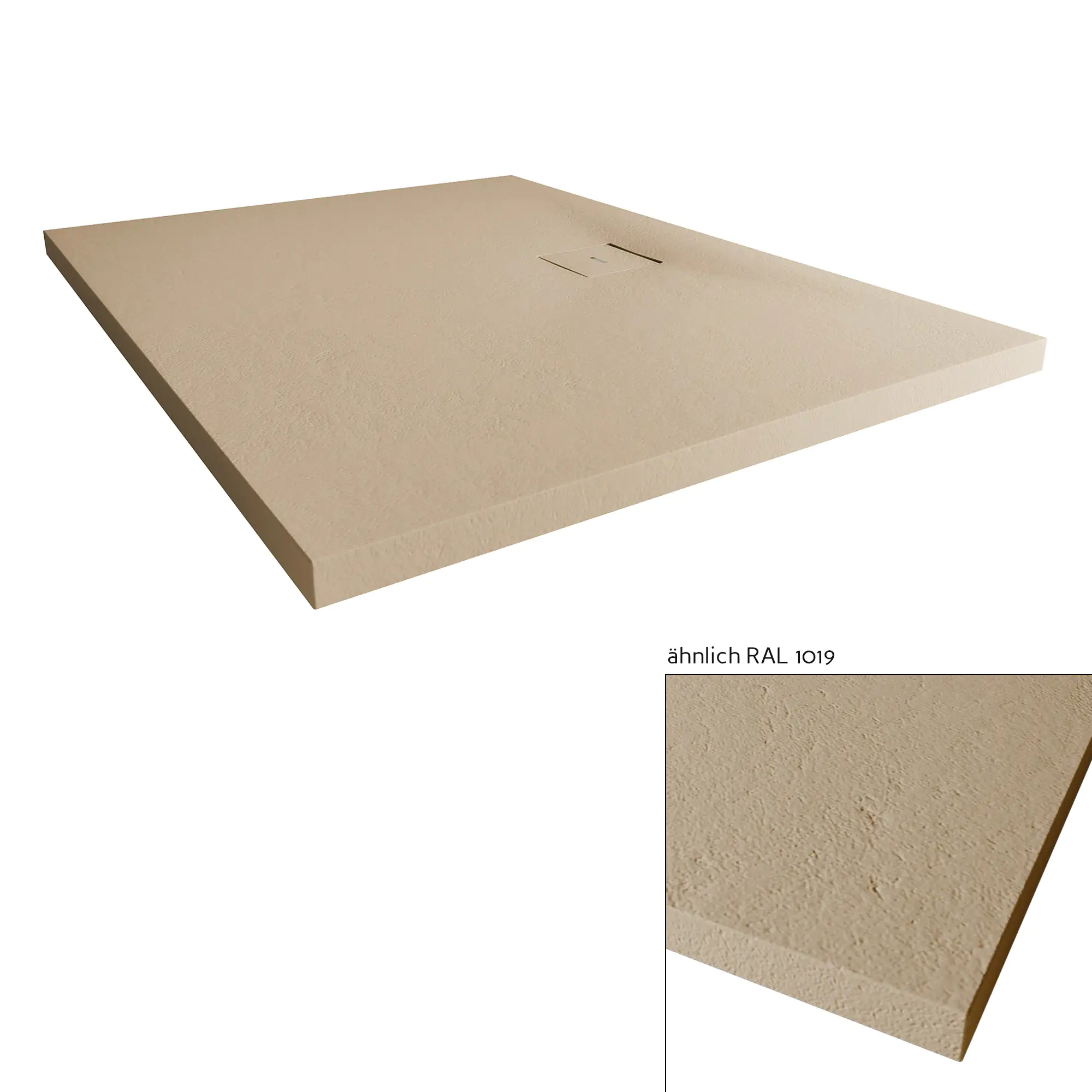 Breuer Duschwanne Modern Line Sandstein Rechteck, 80x120 cm, Höhe: 3,5 cm