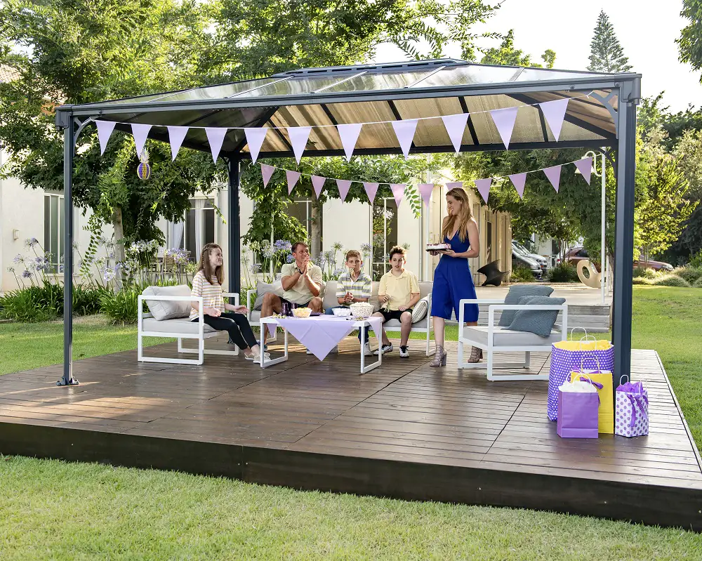 Canopia Pavillon Martinique 430 x 296 cm grau