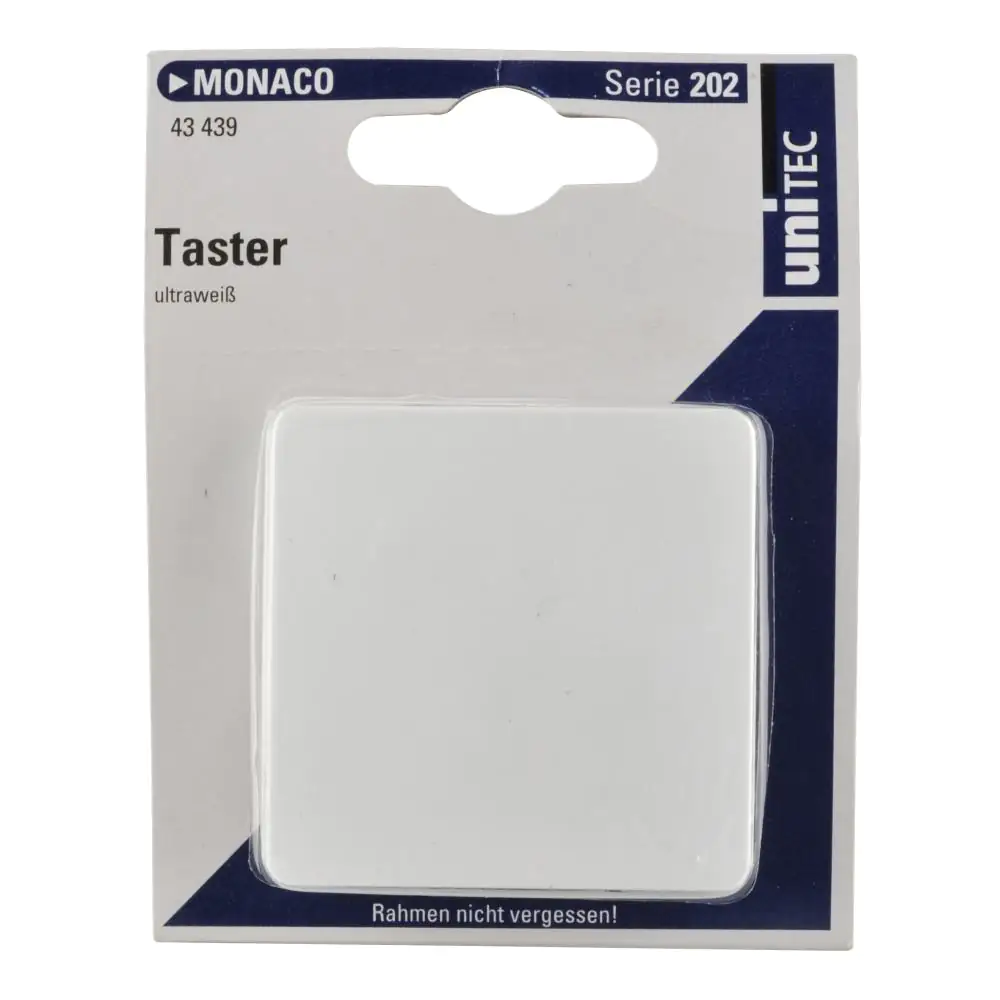 Unitec Taster Monaco mit Wippe ultraweiß