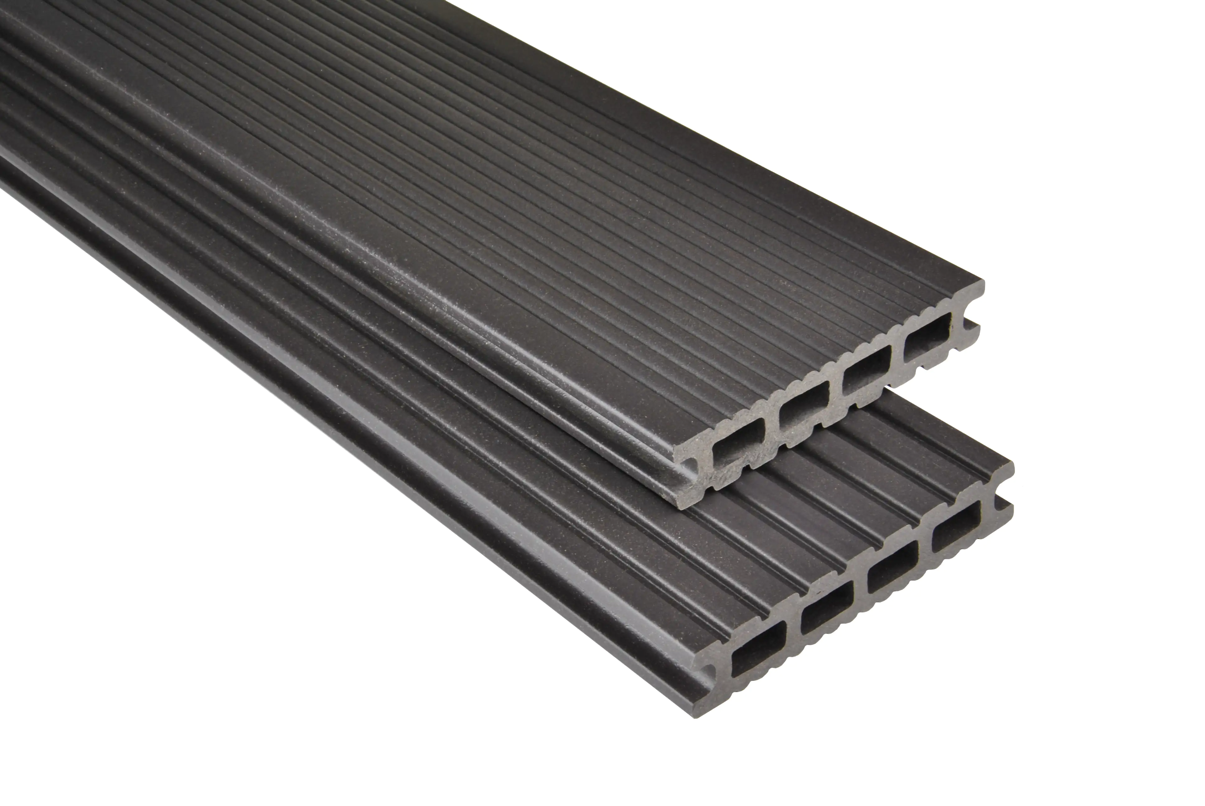 Kovalex Terrassendiele WPC 14,5 x 2,6 cm graubraun mattiert Meterware