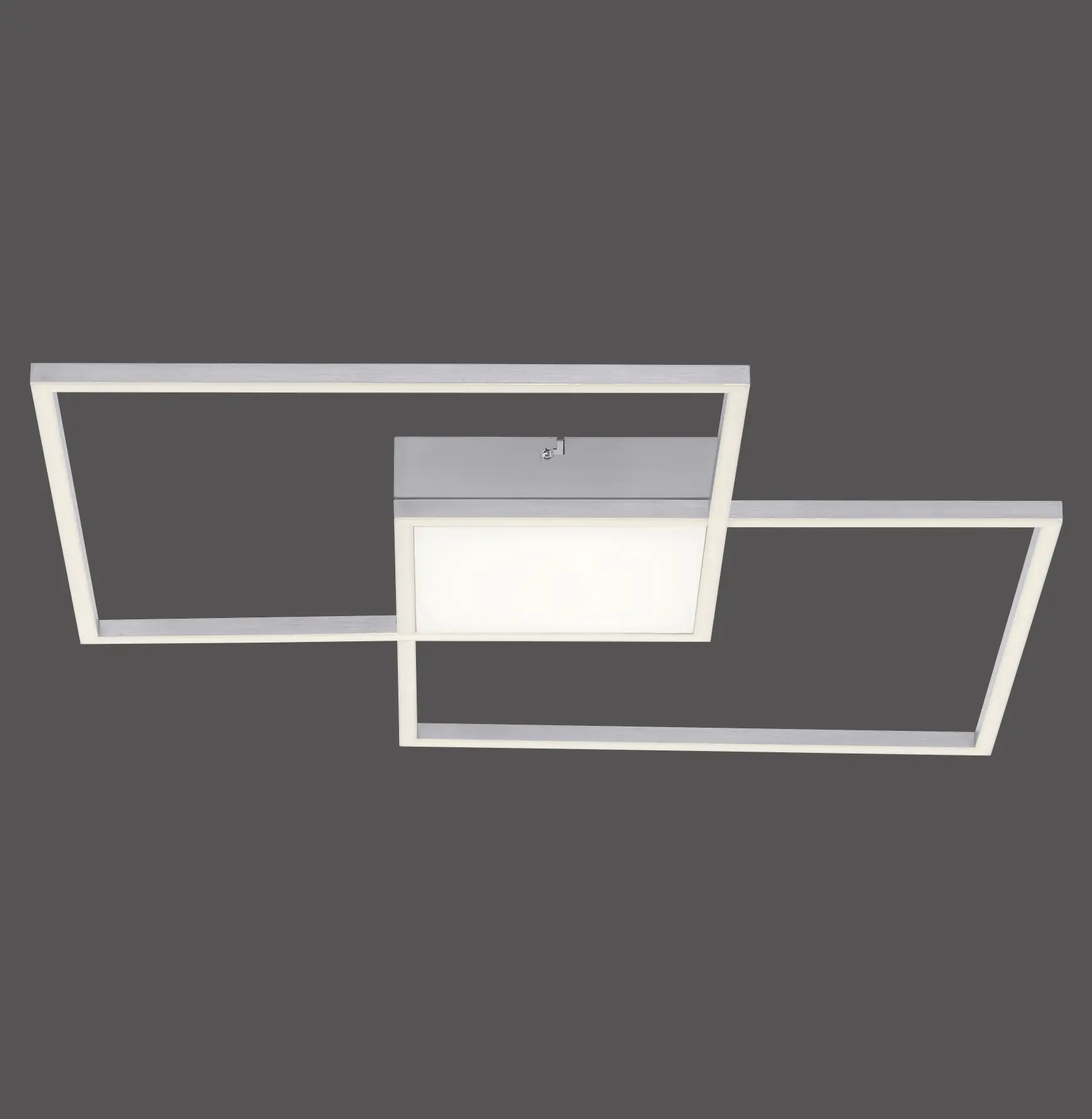 JustLight LED CCT Deckenleuchte Asmin nickel-matt 60 x 60 cm dimmbar