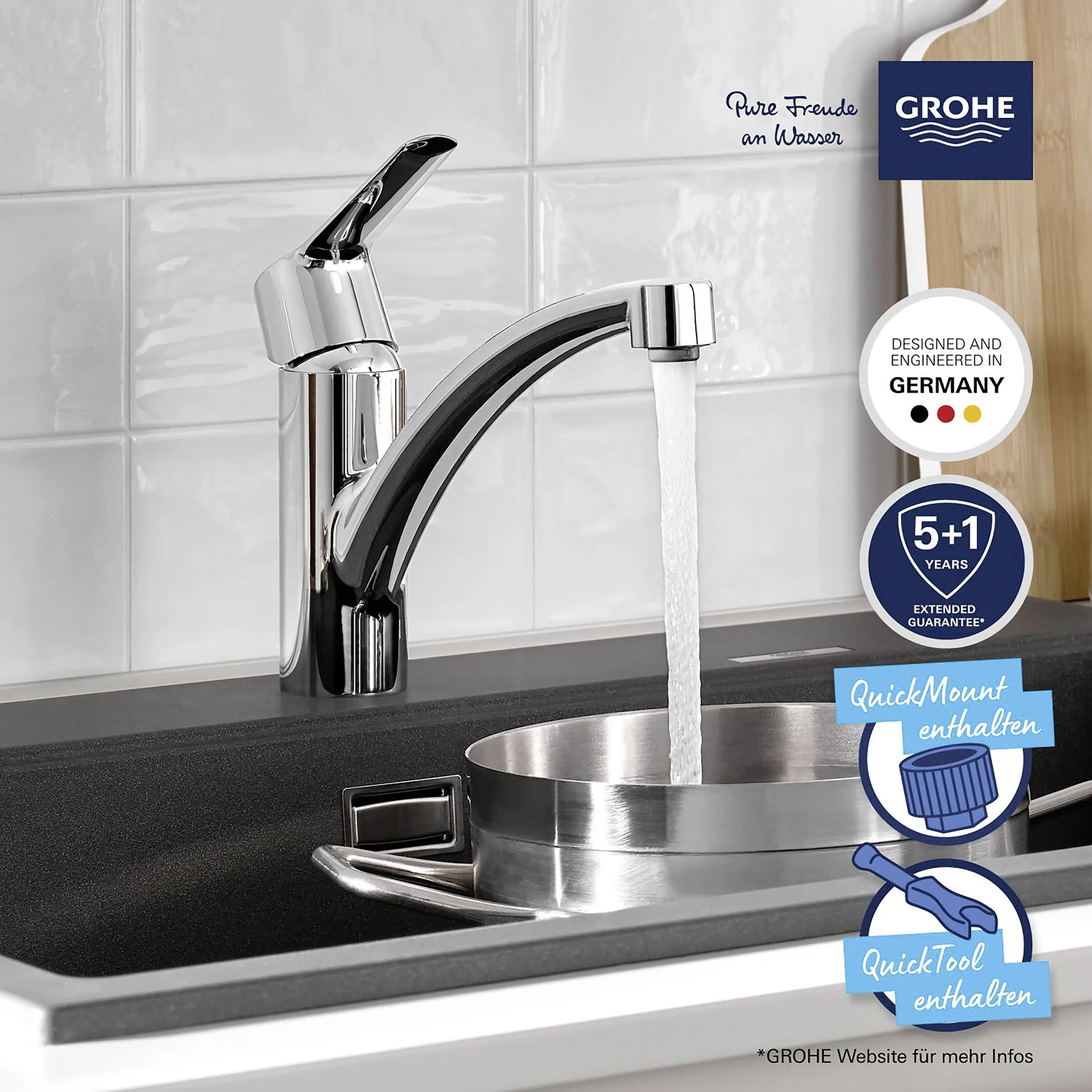Grohe Quickfix Küchenarmatur Start chrom