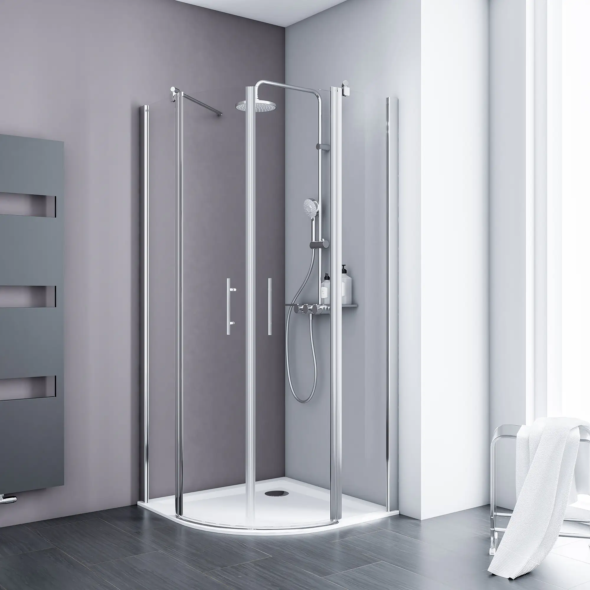 Schulte Runddusche 90 x 90 x 192 cm Alexa Style 2.0