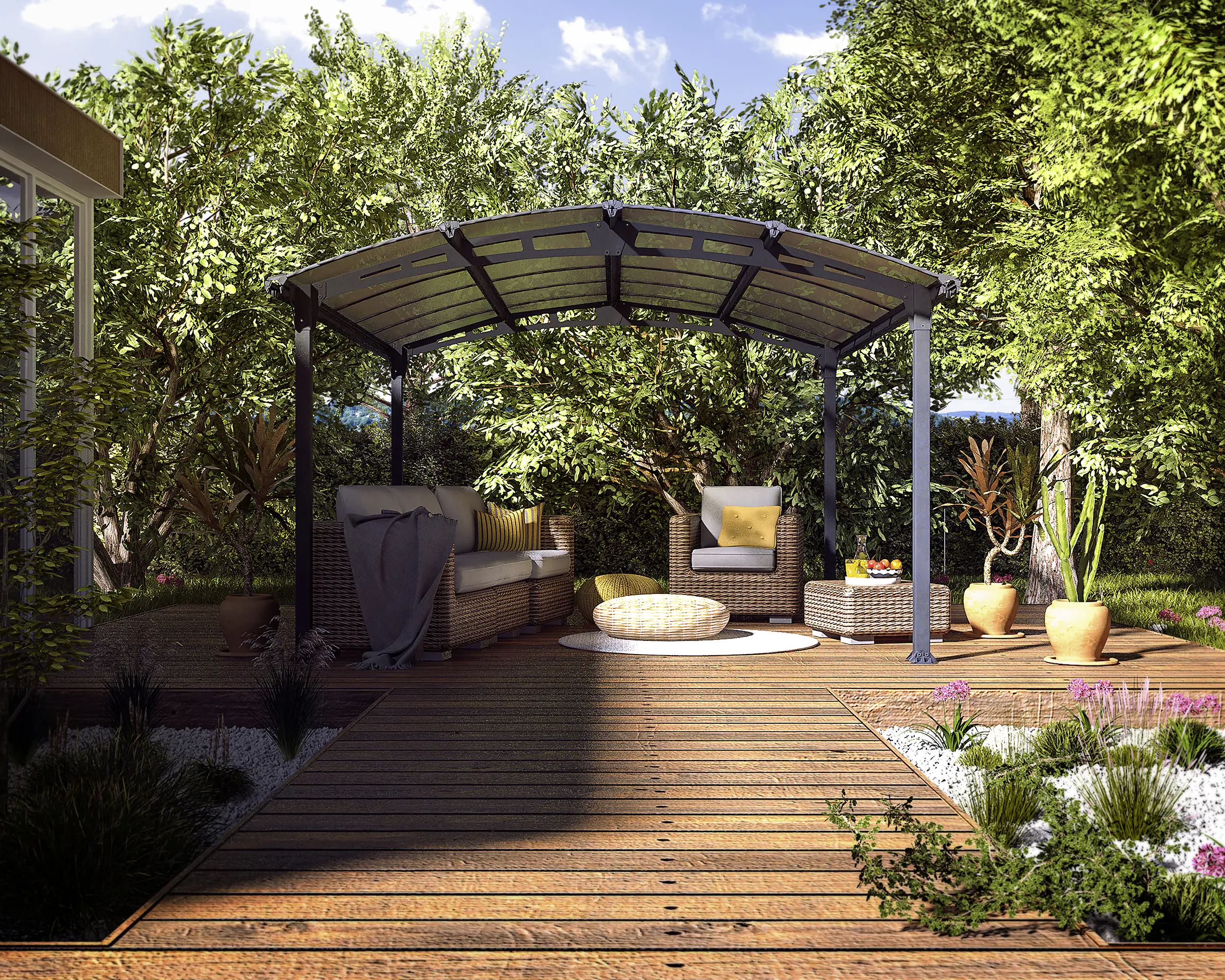 Canopia Carport Tucson  435 x 359 cm anthrazit