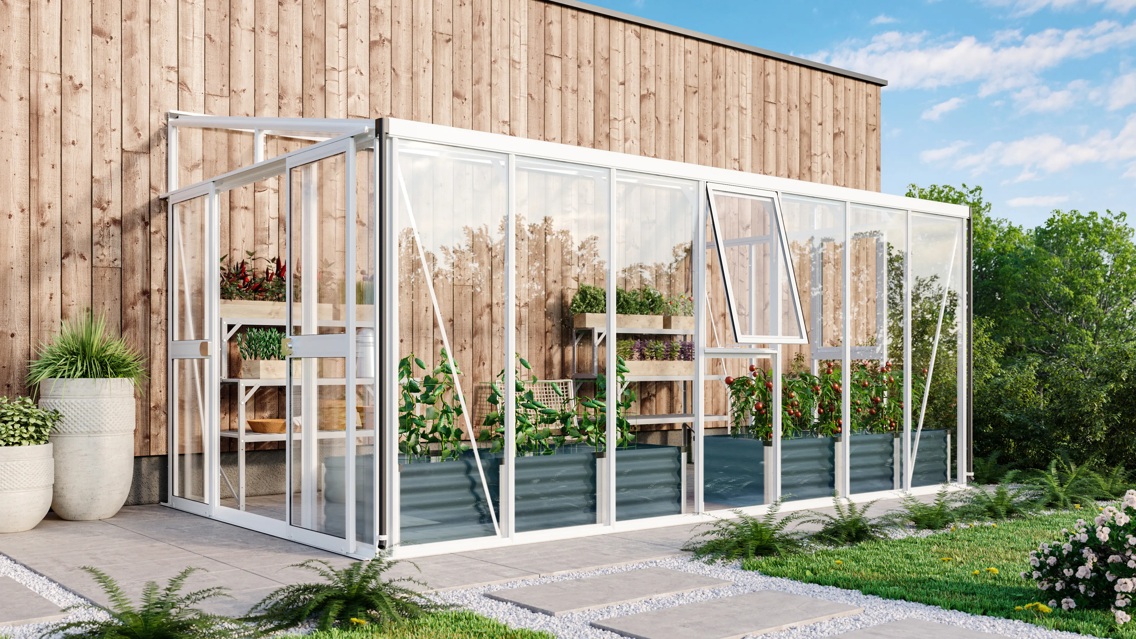 Vitavia Anlehngewächshaus Helena 11900 268 x 470 cm 3 mm ESG