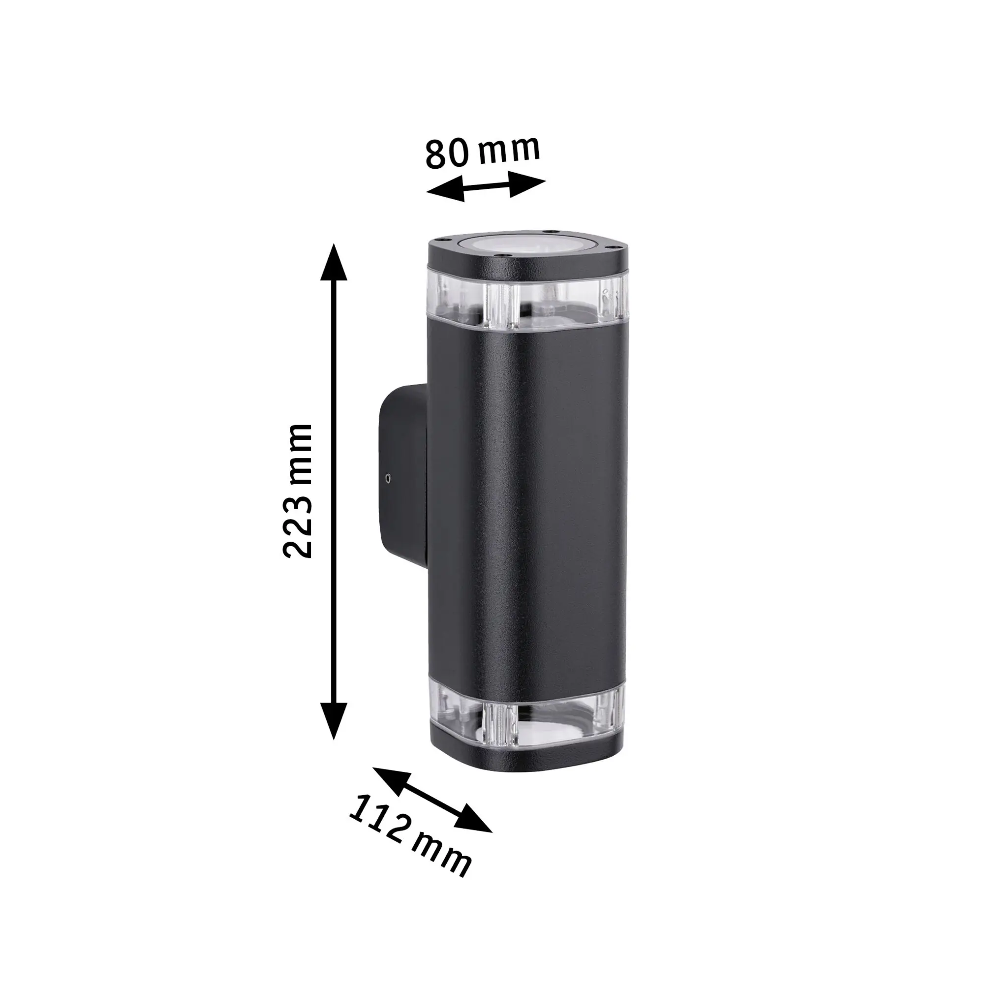 Paulmann LED Außen-Wandleuchte Colum anthrazit 22,3 x 8 cm GU10