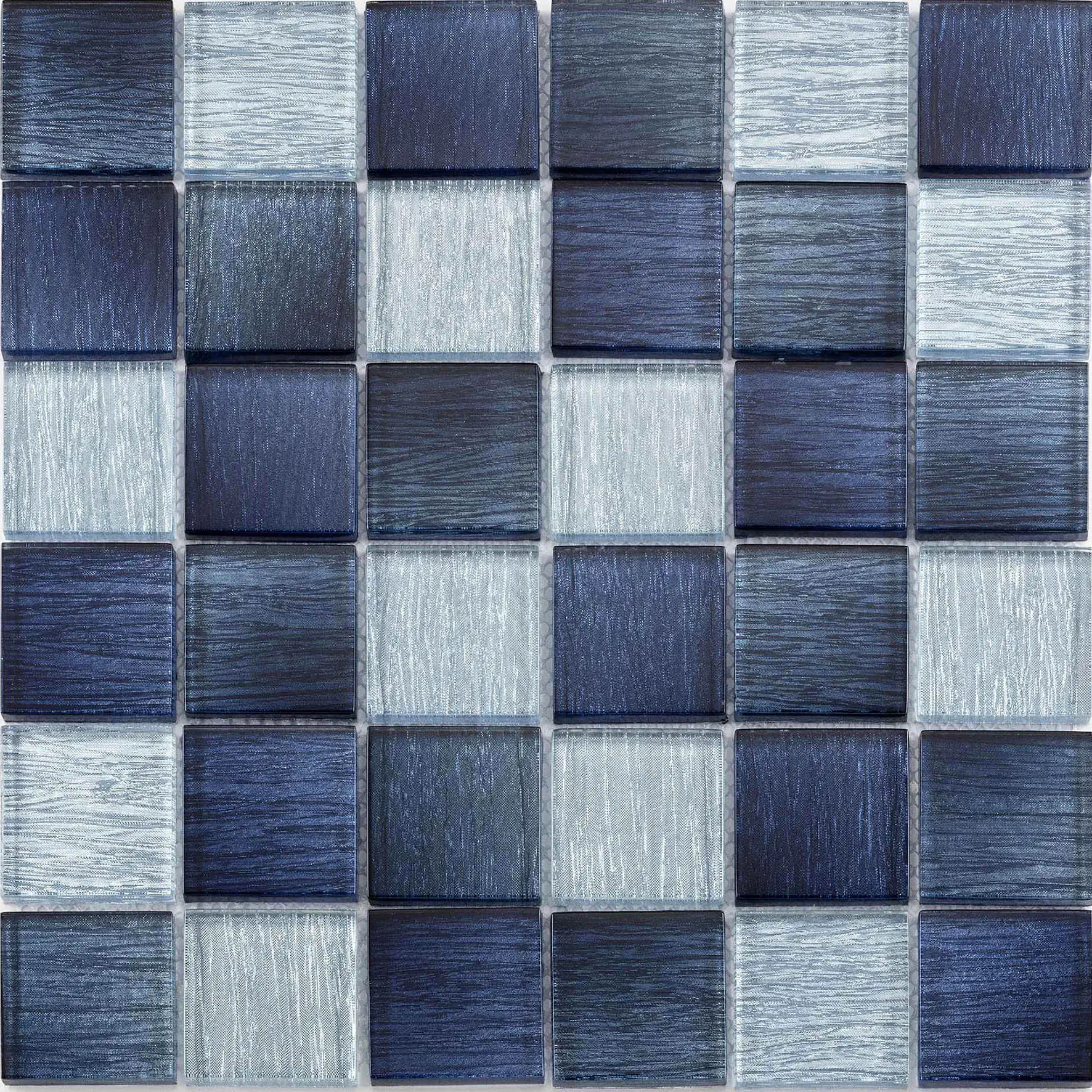 Mosaikfliese Glas Diamond 30 x 30 cm blau Steinmaß: ca. 4,8 x 4,8 cm
