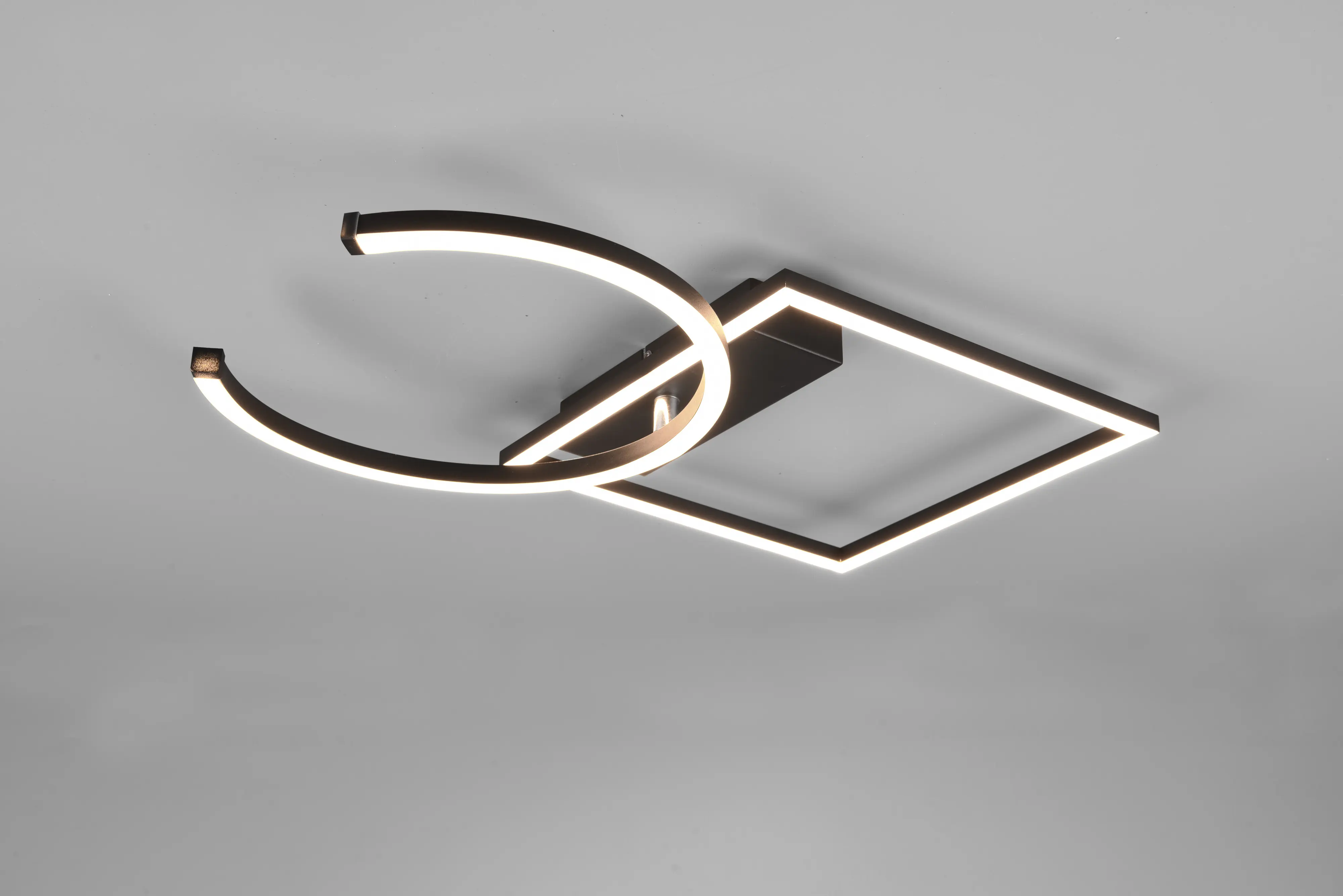 Reality Leuchten LED Deckenleuchte Pivot schwenkbar, schwarz matt