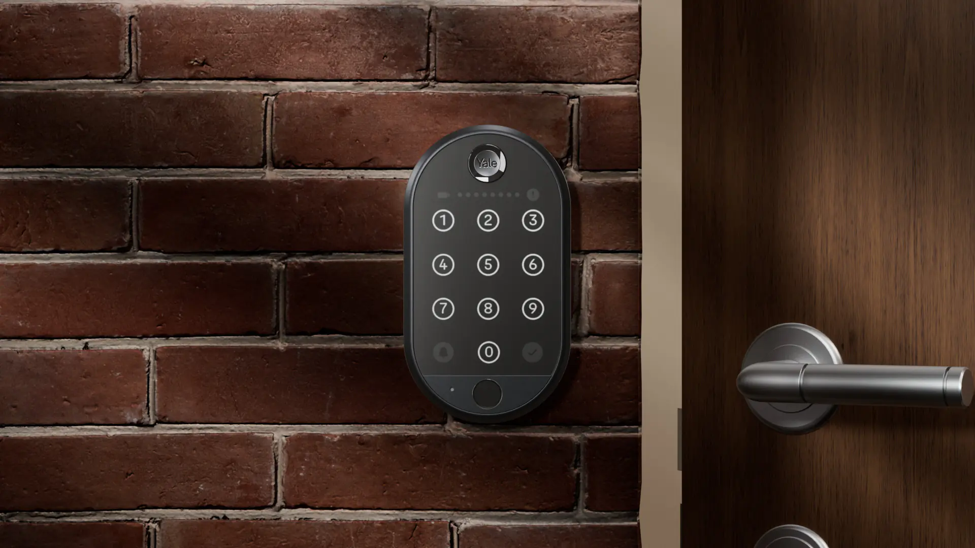 Yale Smart Türschloss Linus Smart Keypad 2 schwarz mit Fingerabdrucksensor