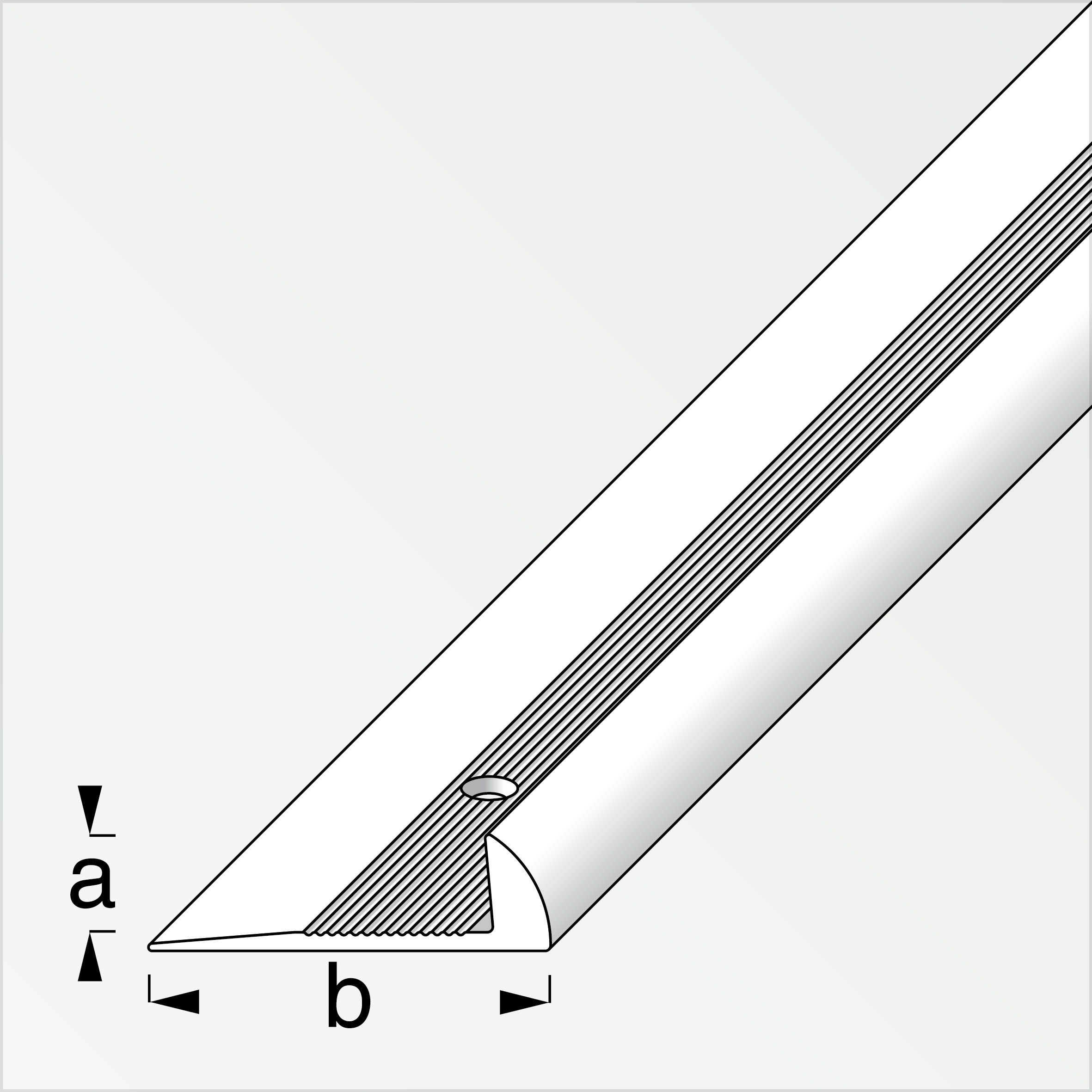 alfer Rund-Abschluss-Profil 1 m, 20.5 x 3 mm Aluminium eloxiert messing