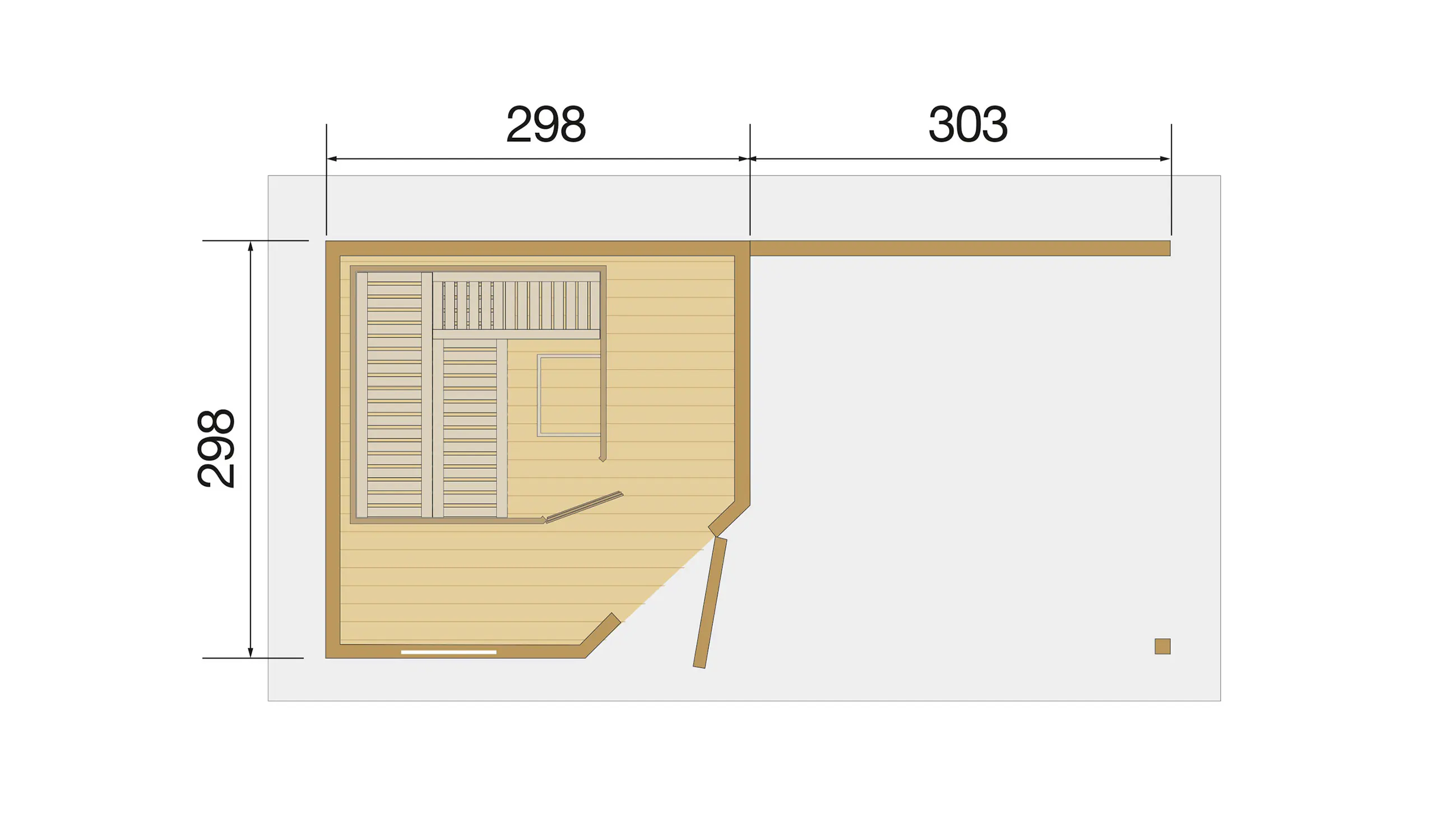 Weka Gartensauna Salo 17,91 m² schwedenrot 