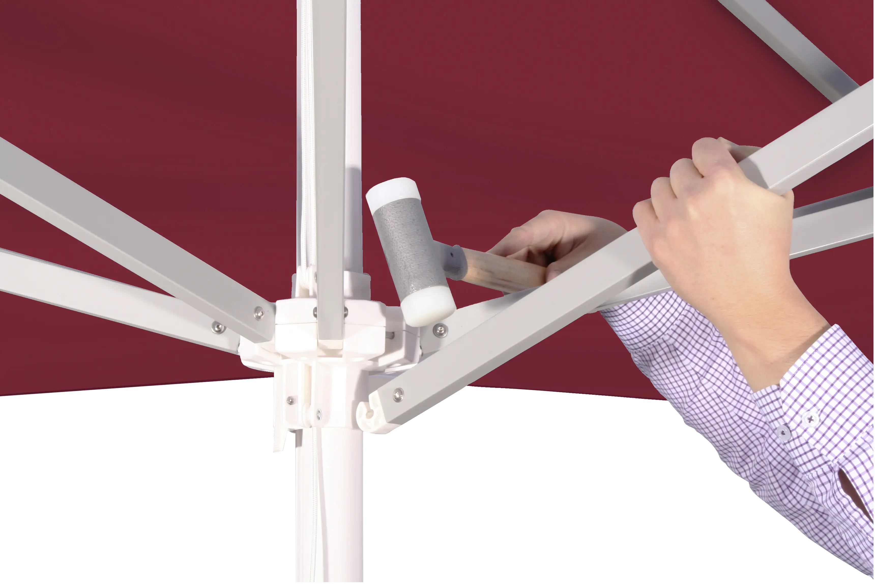 Schneider Sonnenschirm Quadro bordeaux 300 x 300 cm