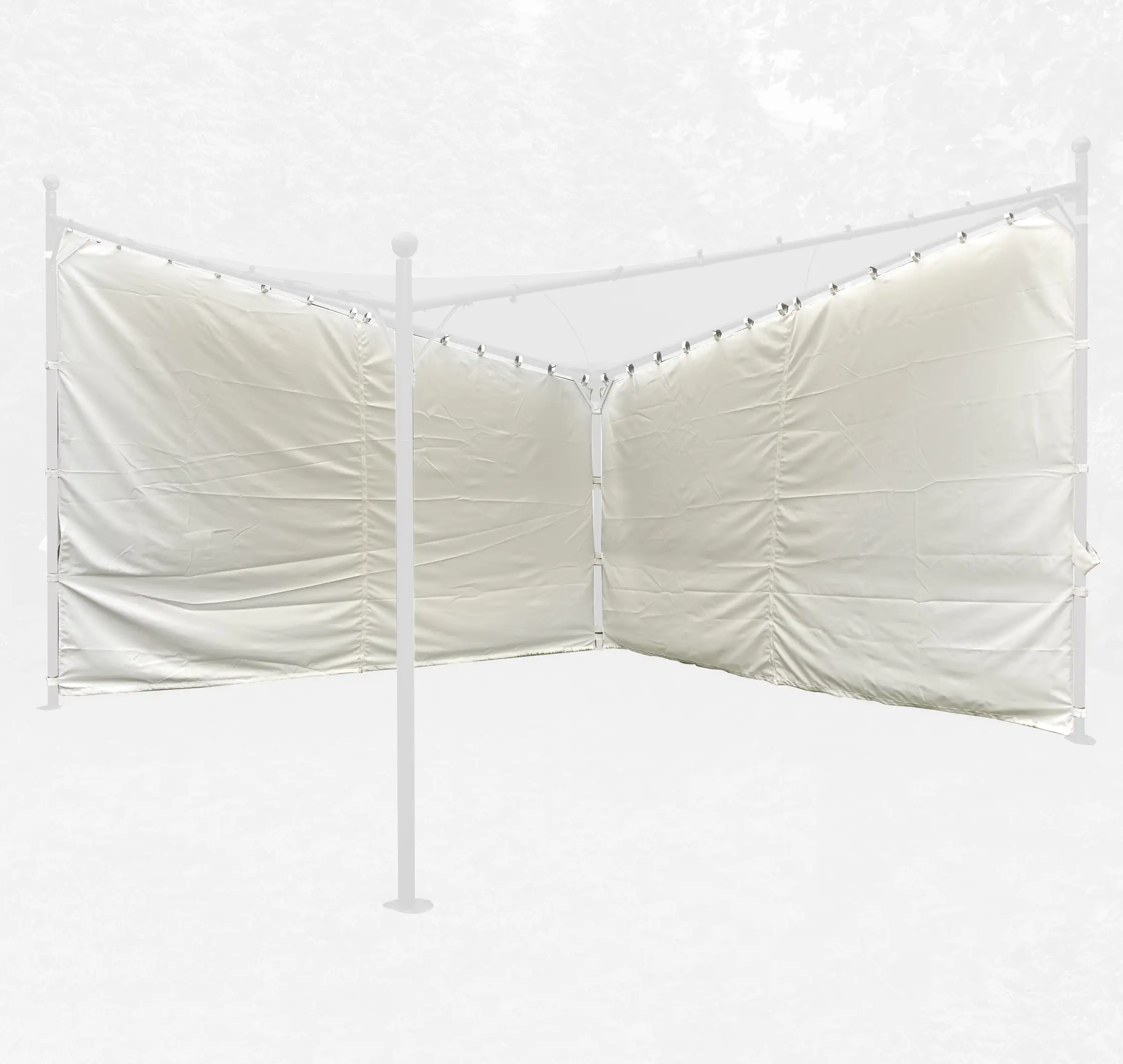 Siena Garden Seitenteile zu Pavillon Berlino 400 x 400 cm weiß 2er Set