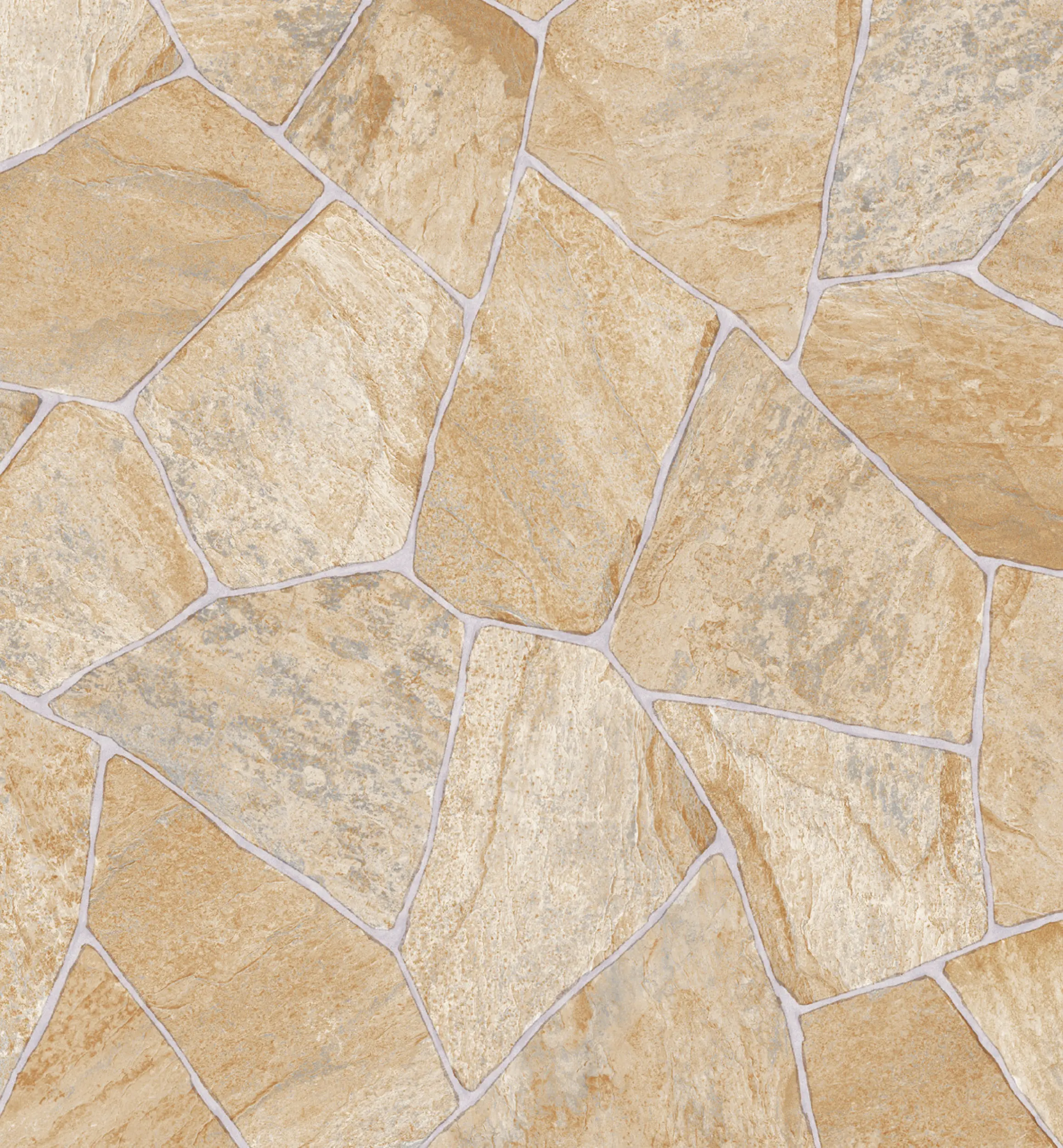 Bodenbelag Vinyl 4 m Bruchsteinoptik beige