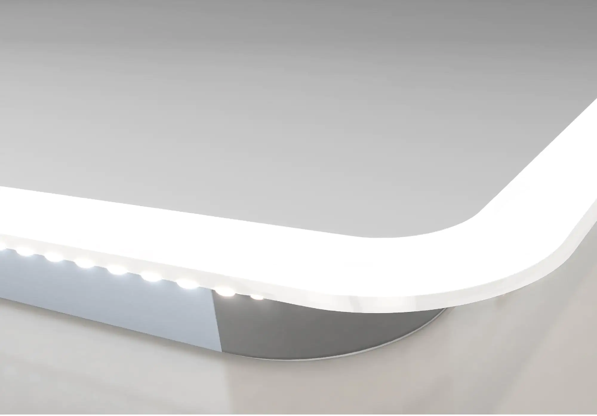 DSK LED Lichtspiegel Silver Luna 120 x 70 cm