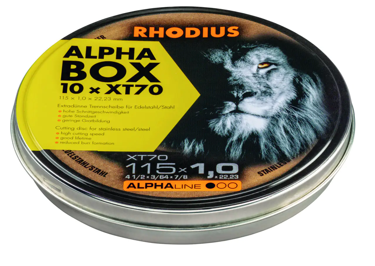 Rhodius Trennscheibe extradünn XT70 Ø 115 mm Bohrung 22,23 mm 10 Stück