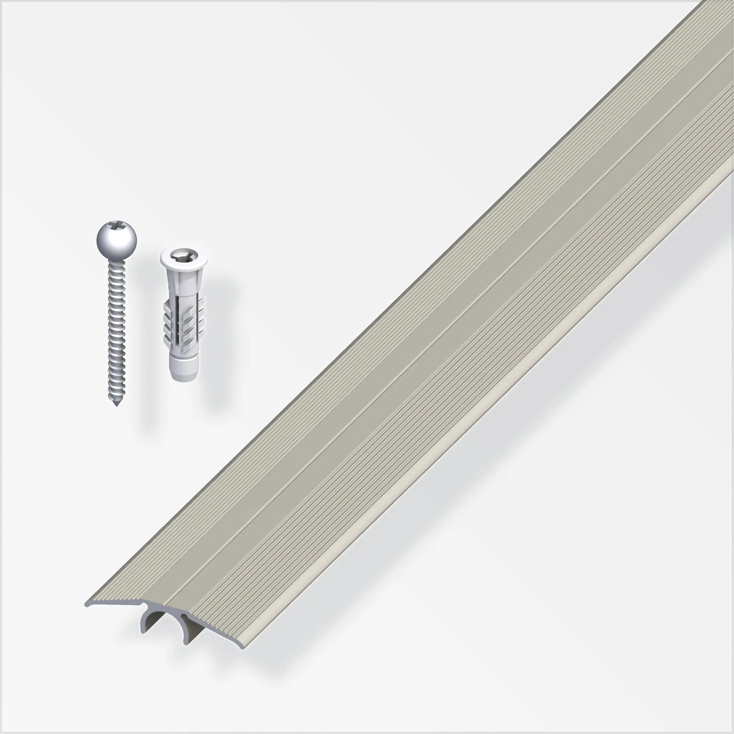 alfer Übergangs-Profil und Dübel-System 0.9 m, 33 mm, Alu, eloxiert, titan
