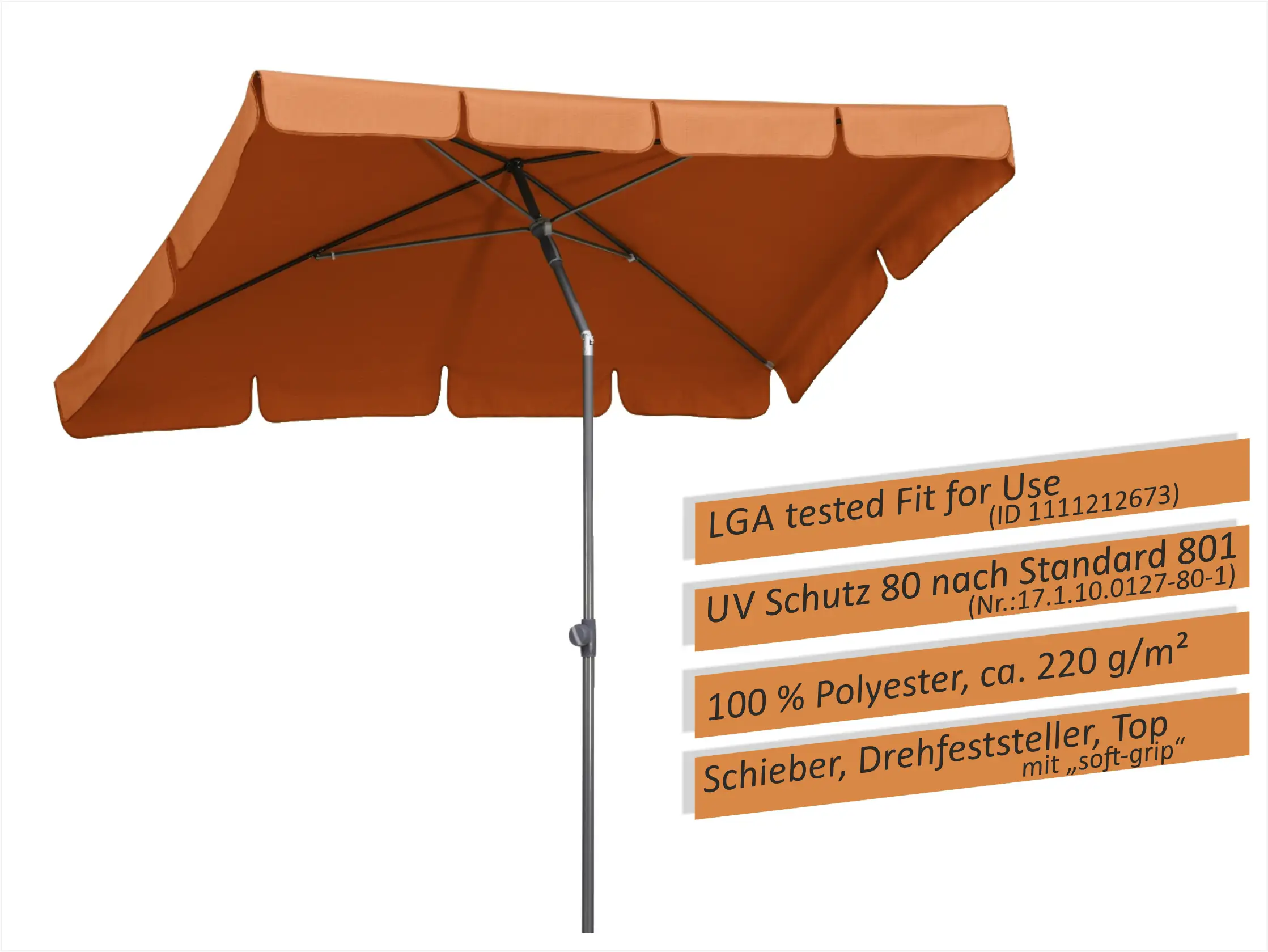 Schneider Sonnenschirm Aquila terracotta 225 x 120 cm