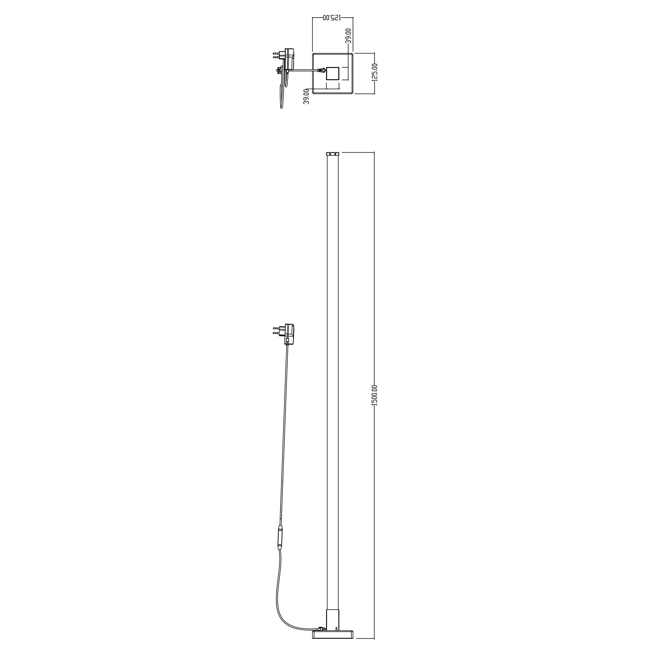 Brilliant LED Stehlampe Neele weiß 150 cm