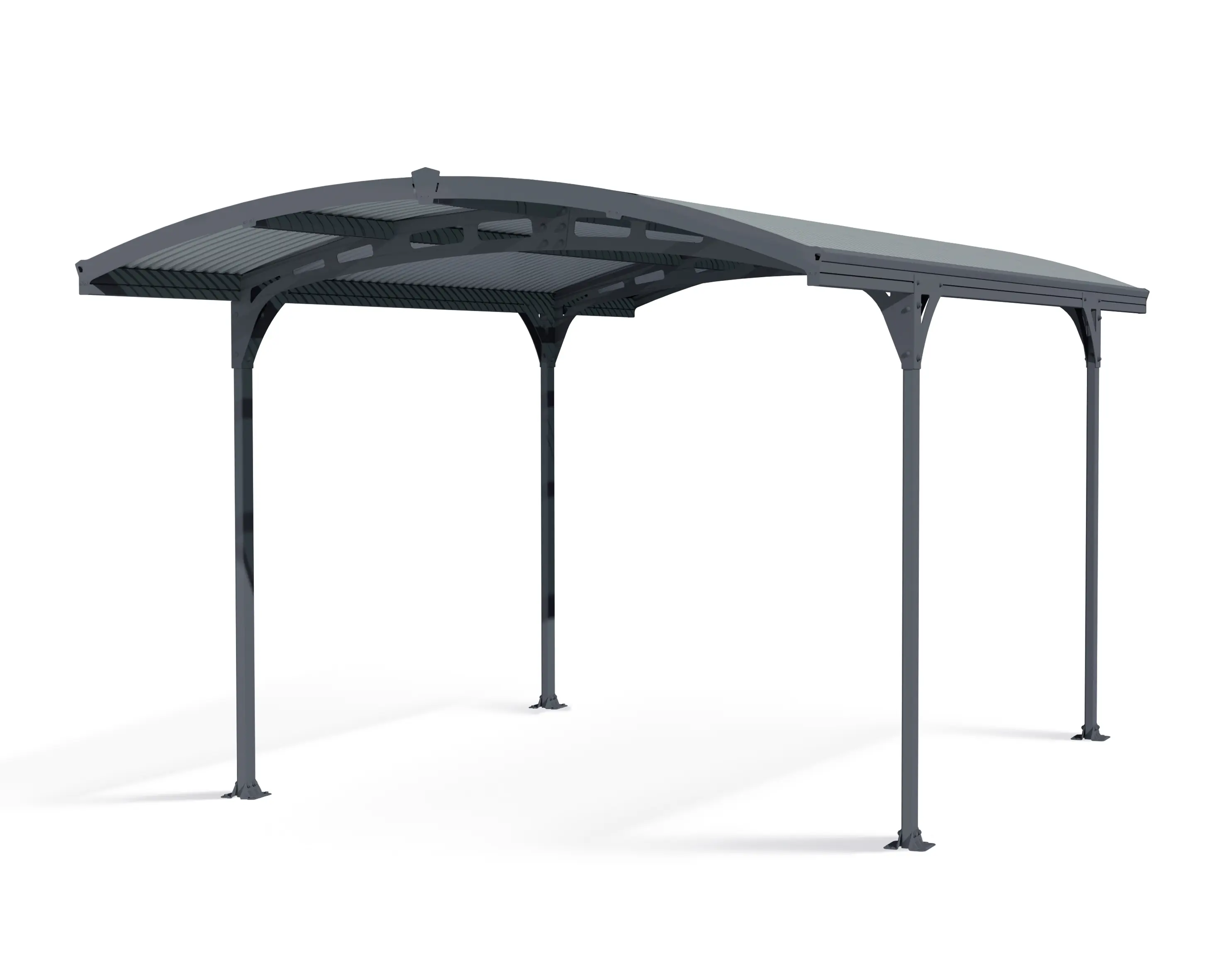 Canopia Carport Atlas 5000  Grau Alu 288 x 495 cm